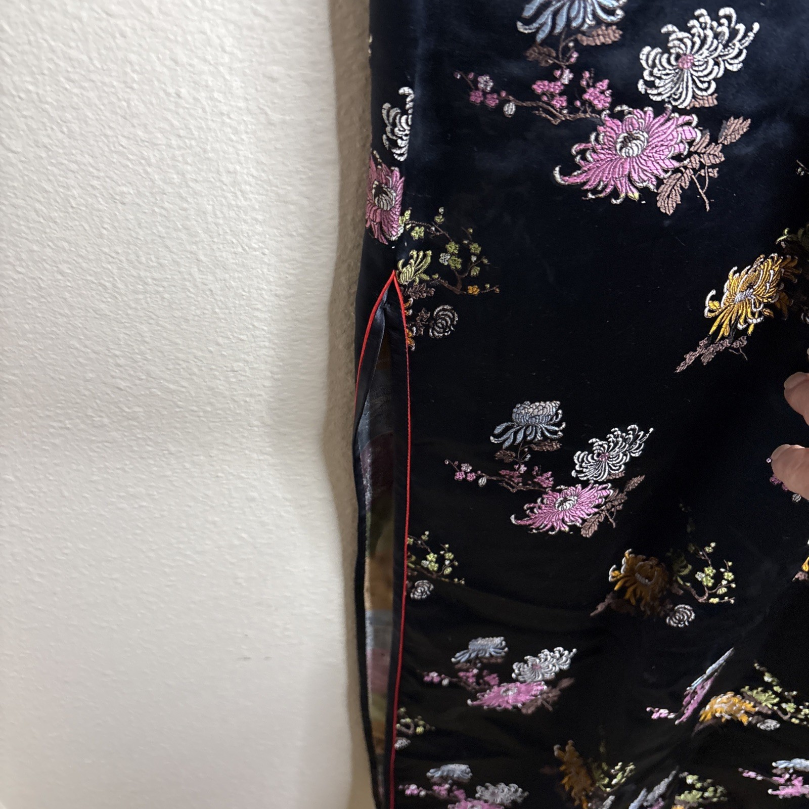 Vtg Oriental S.F. China Black Dress Womens Asian Kimono – 42