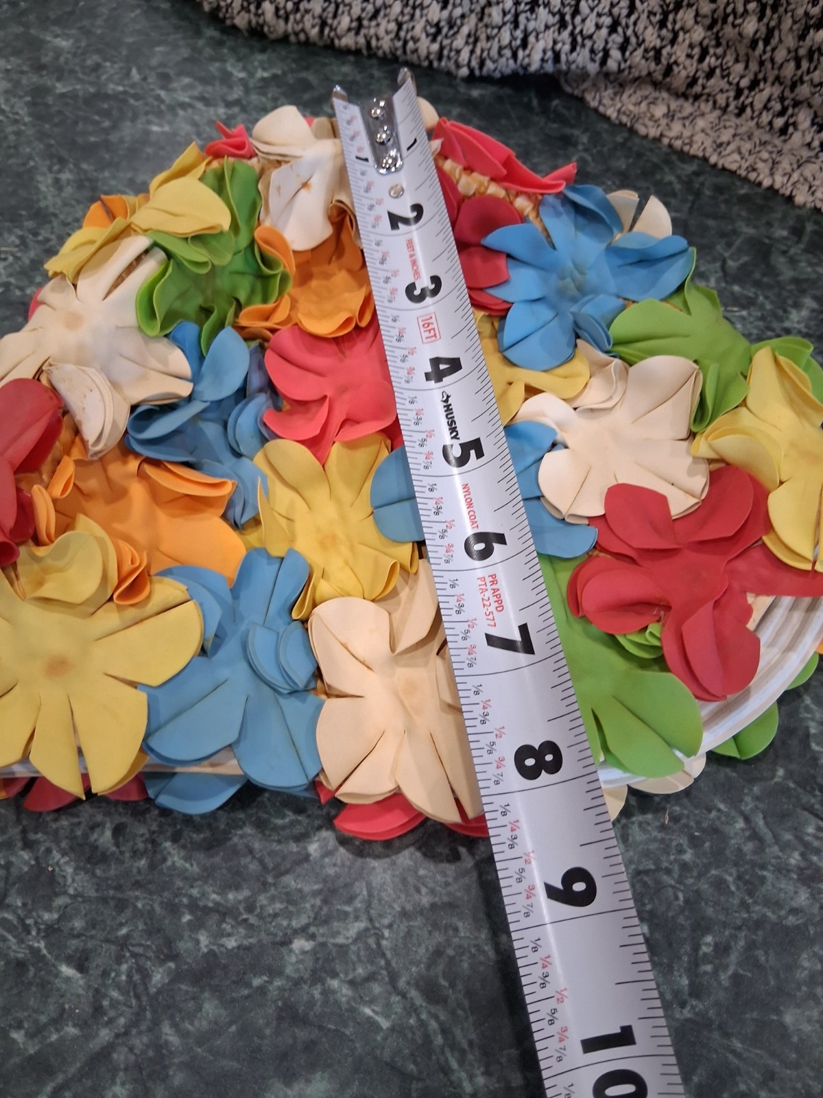 Vtg 1960s 3D Flower Petal Swim Cap Colorful Rubber Bathing Hat Mid Century Retro