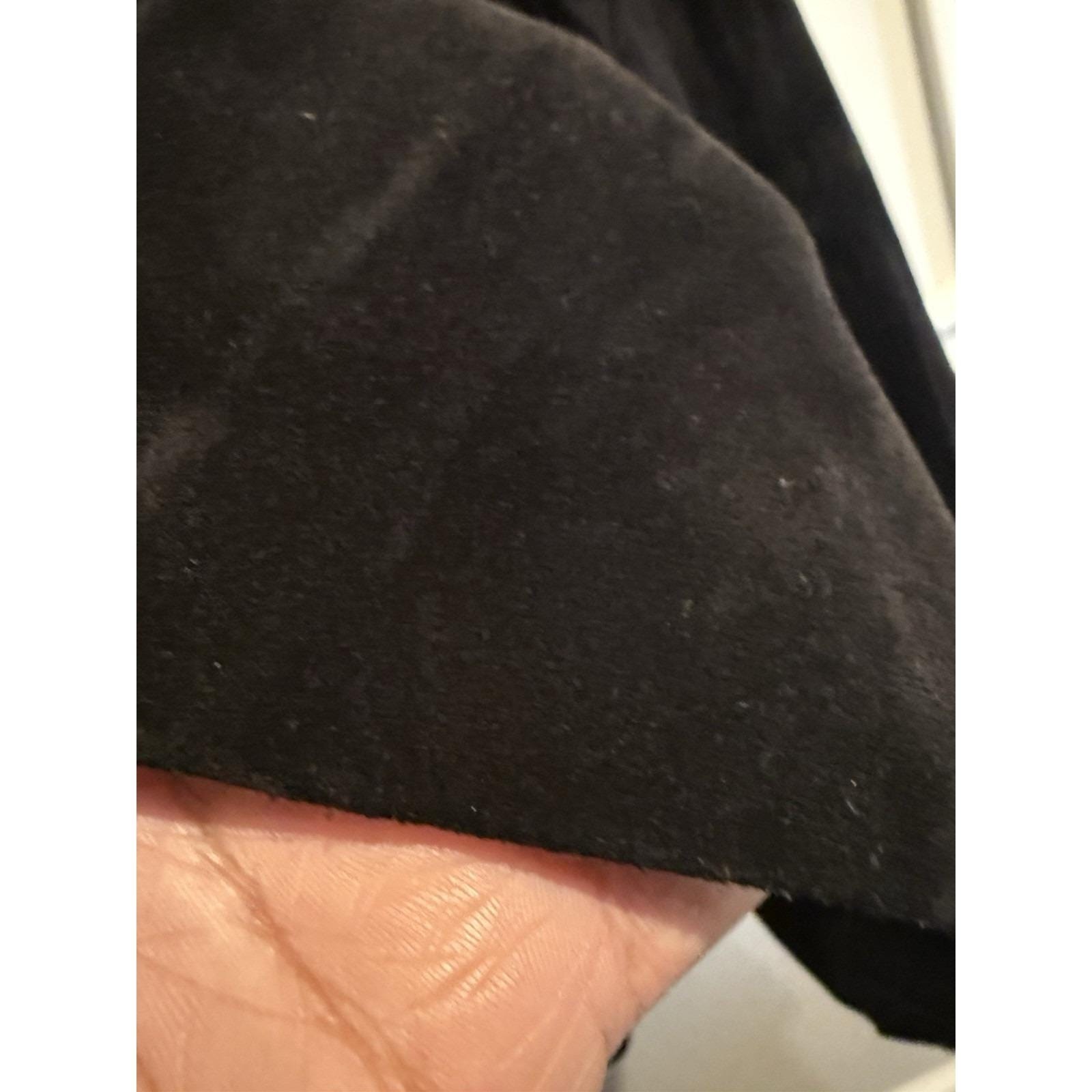 Vintage Comint Black Leather Long Skirt 9/10 Leathercraft Process