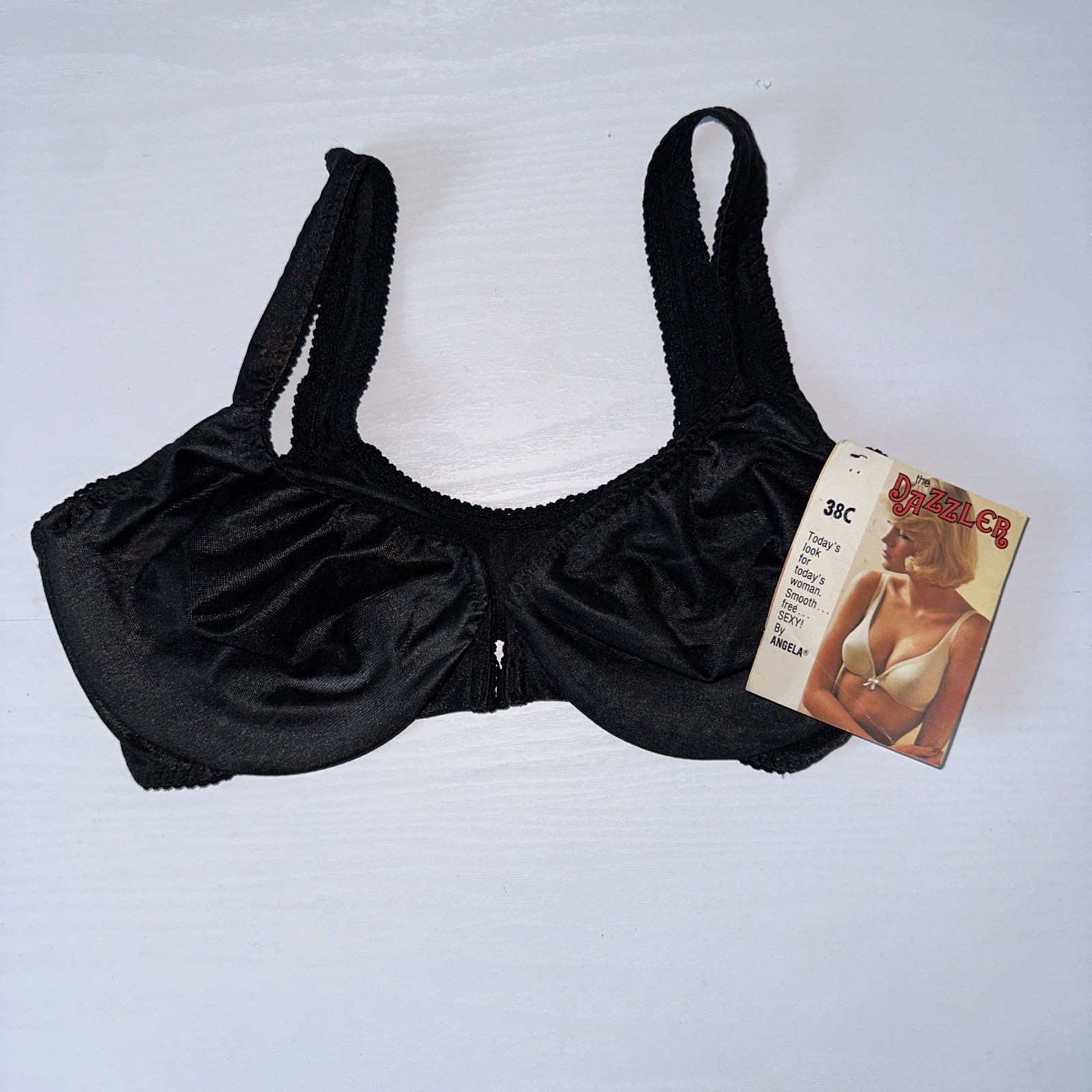 Vintage SEXY! By Angela, Dazzler Bra Black 38C NWT See Pictures And Description