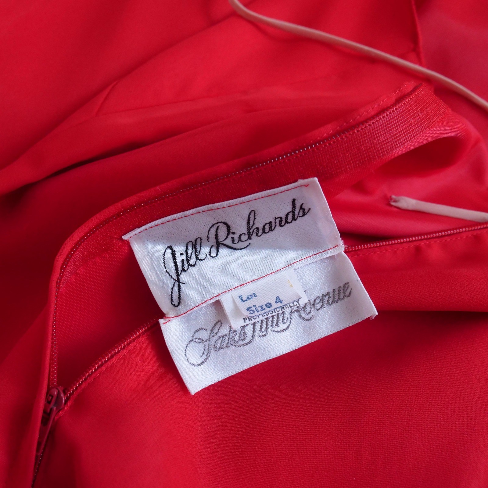 Stunning rare vintage 70s Jill Richards red chiffon ruffle maxi dress gown