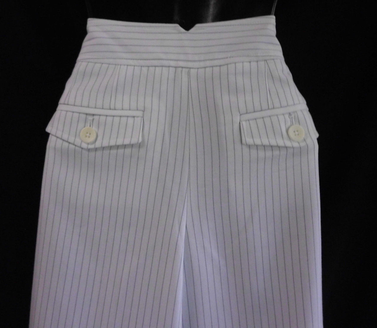 Vintage Apt.9 1990’s Shorts Size 12 NWT White Stripe Blend Cuff Pockets Wide Leg