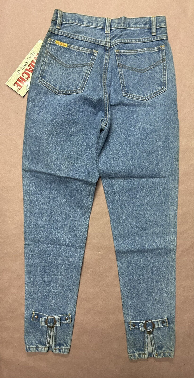 Vintage 1990’s Jordache Womens Double Buckle Jeans, Deadstock NWT, Size 7/8
