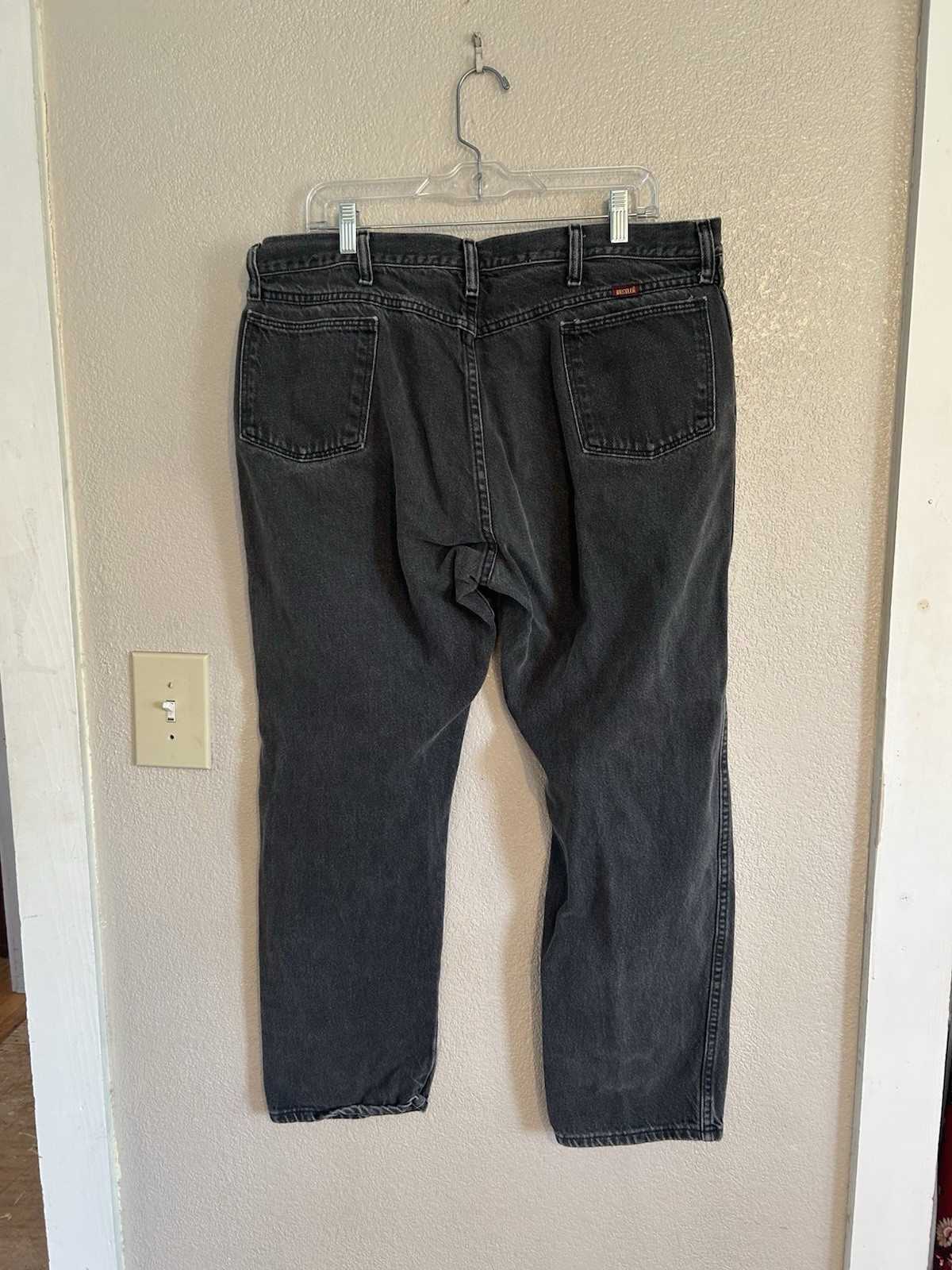 Y2K Rustler Women’s Jeans Black Denim Straight Leg 26 x 28 Mid Rise VTG Mom Jean