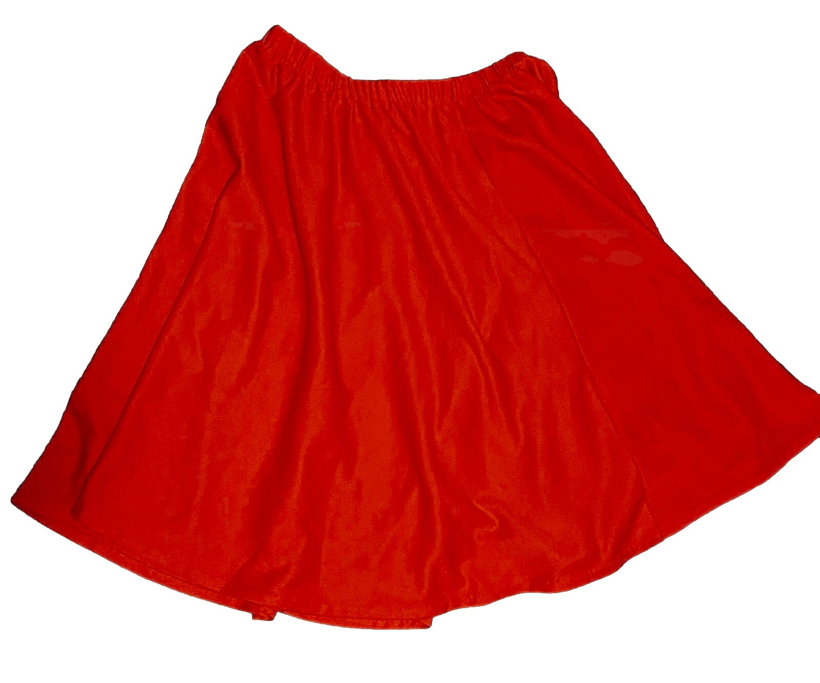 Vintage 60s Mod Skirt Tomato Red A-Line Polyester Size Medium