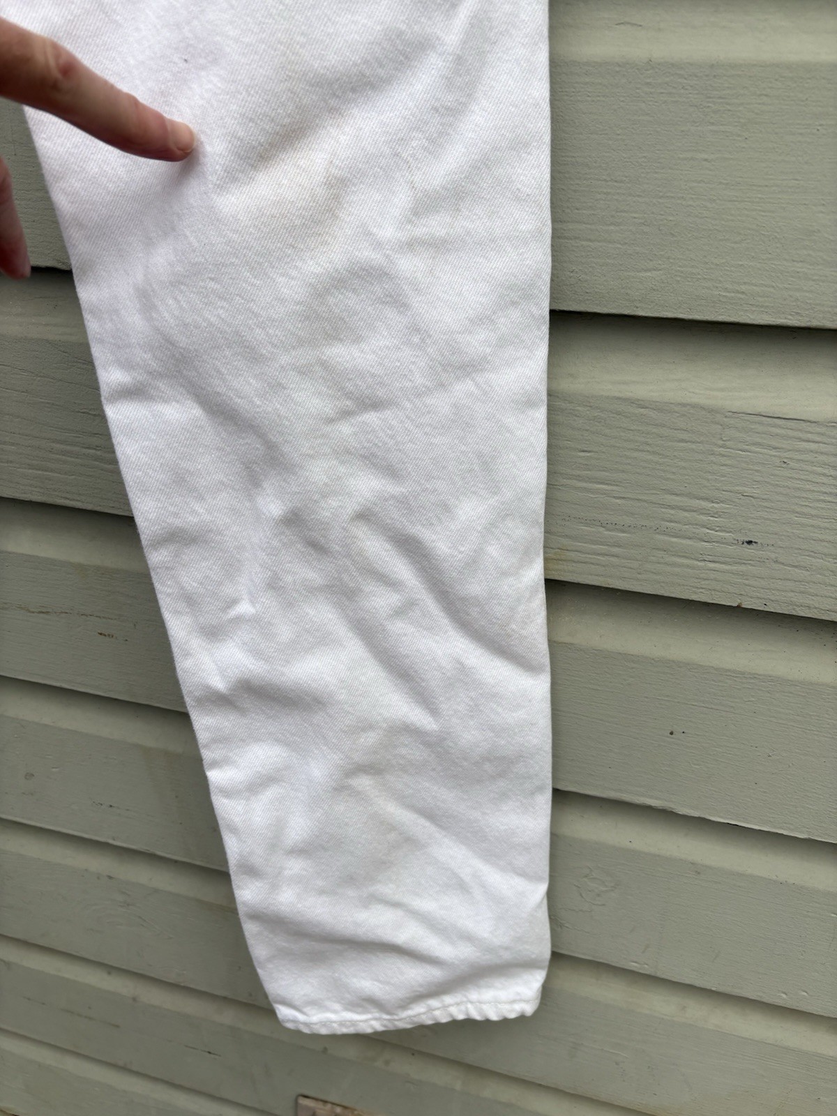 VTG Y2K Levi’s 501 White Button Fly Denim Jeans Women’s 25×31 Measured USA Made