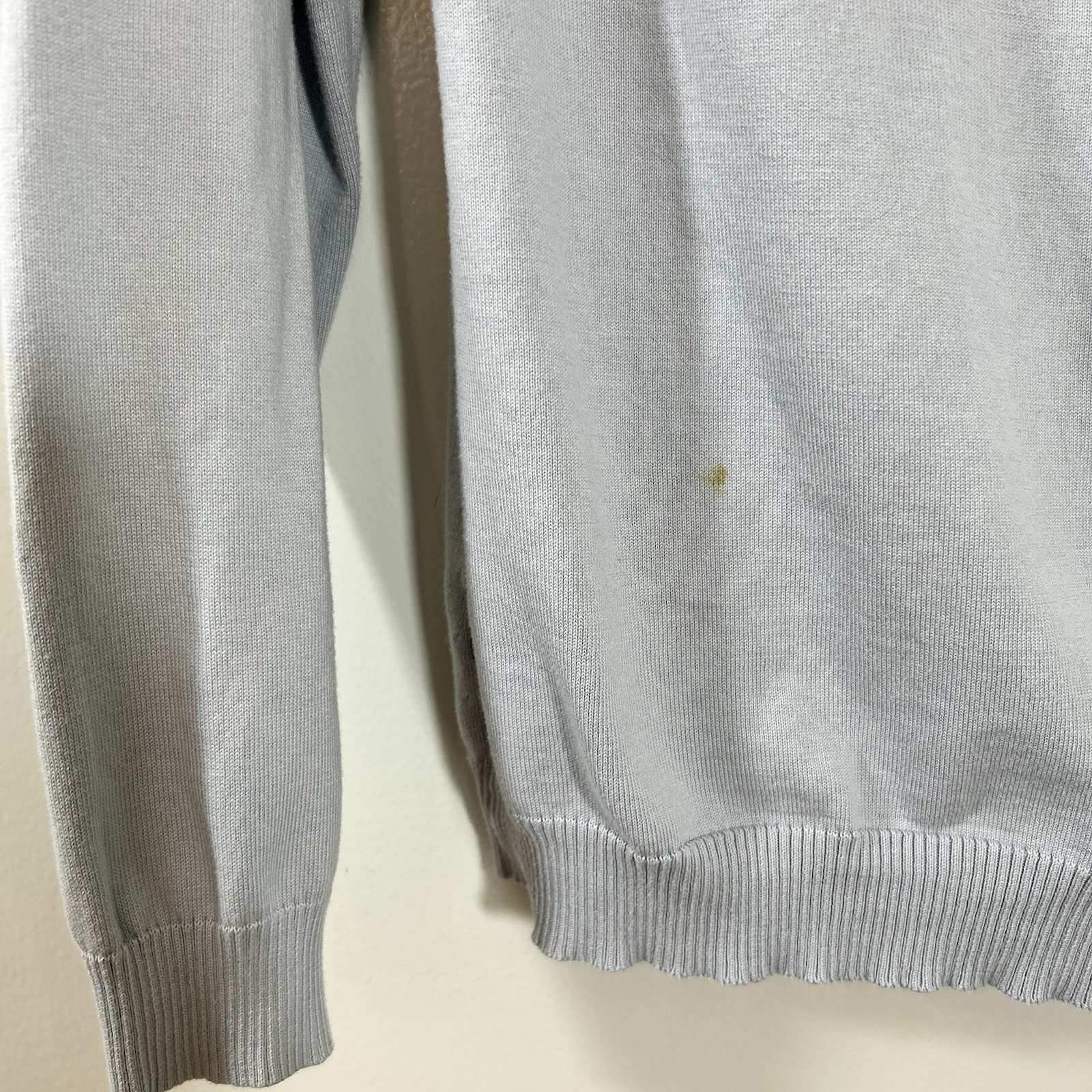 Vintage Burberry London EKD Embroidered Logo Size Large Light Blue 100% Cotton