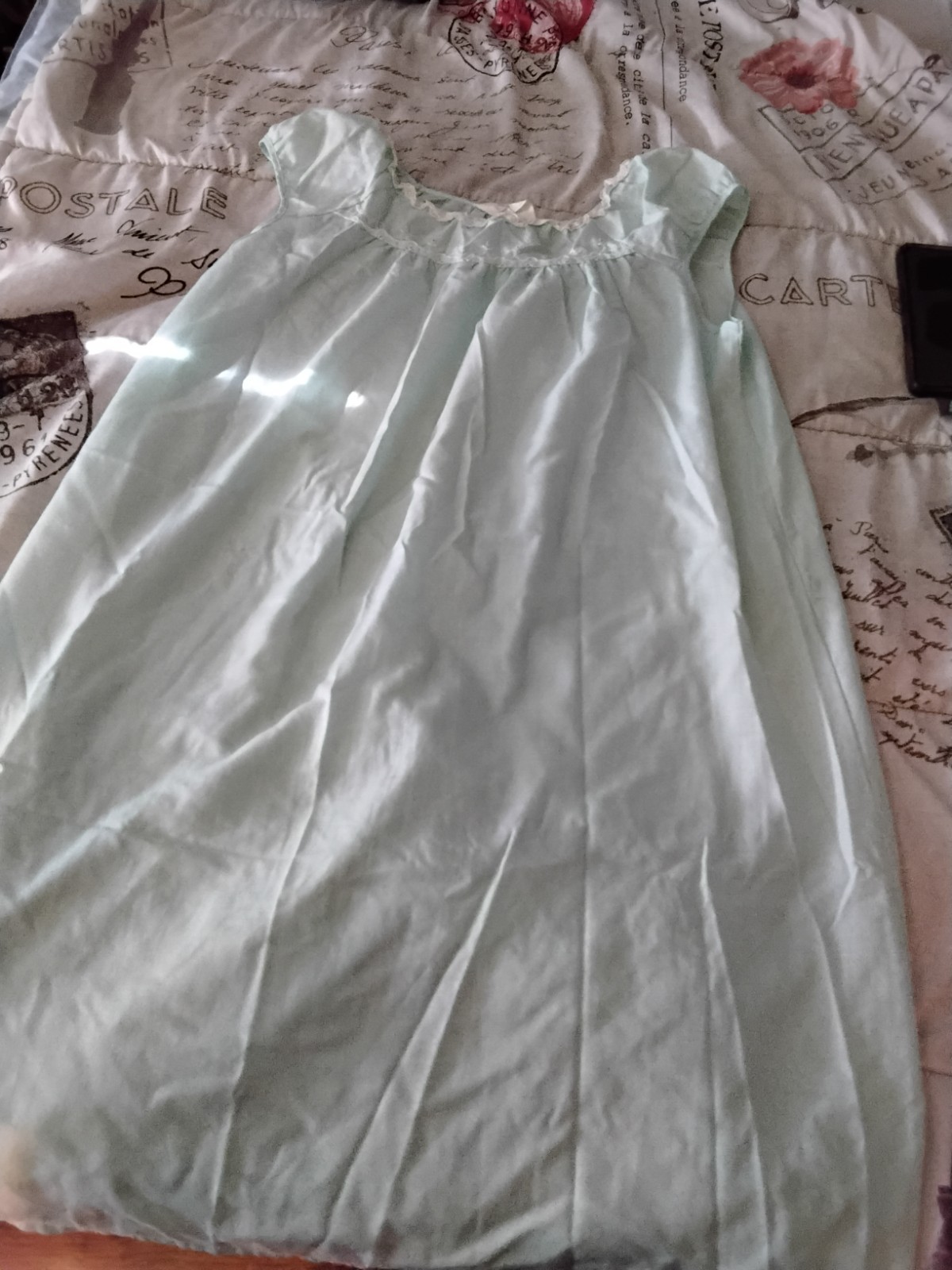 VINTAGE KATZ Nightgown Shift Embroidery Lace Sleeveless Sz EU 38 / US 10/M (37)
