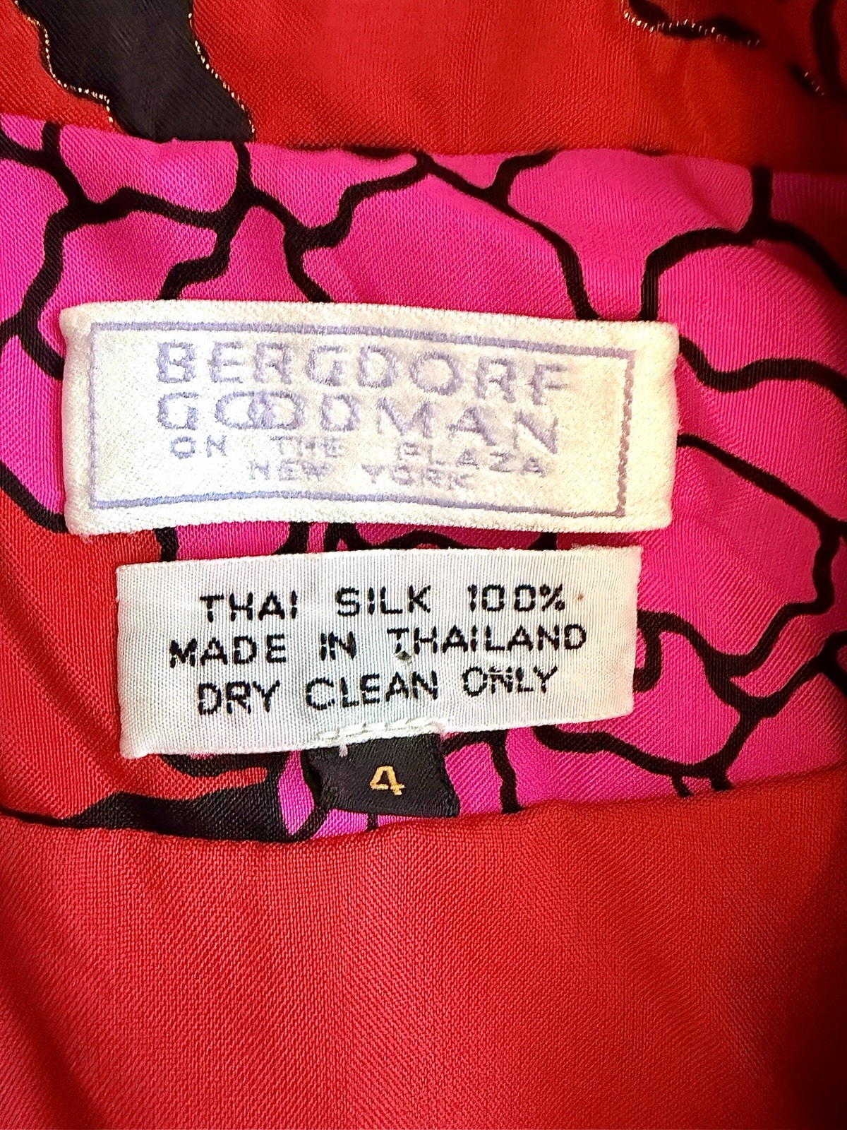 VTG 80S SILK QUILTED FLORAL BERGDORF GOODMAN CROPPED BOLERO JACKET