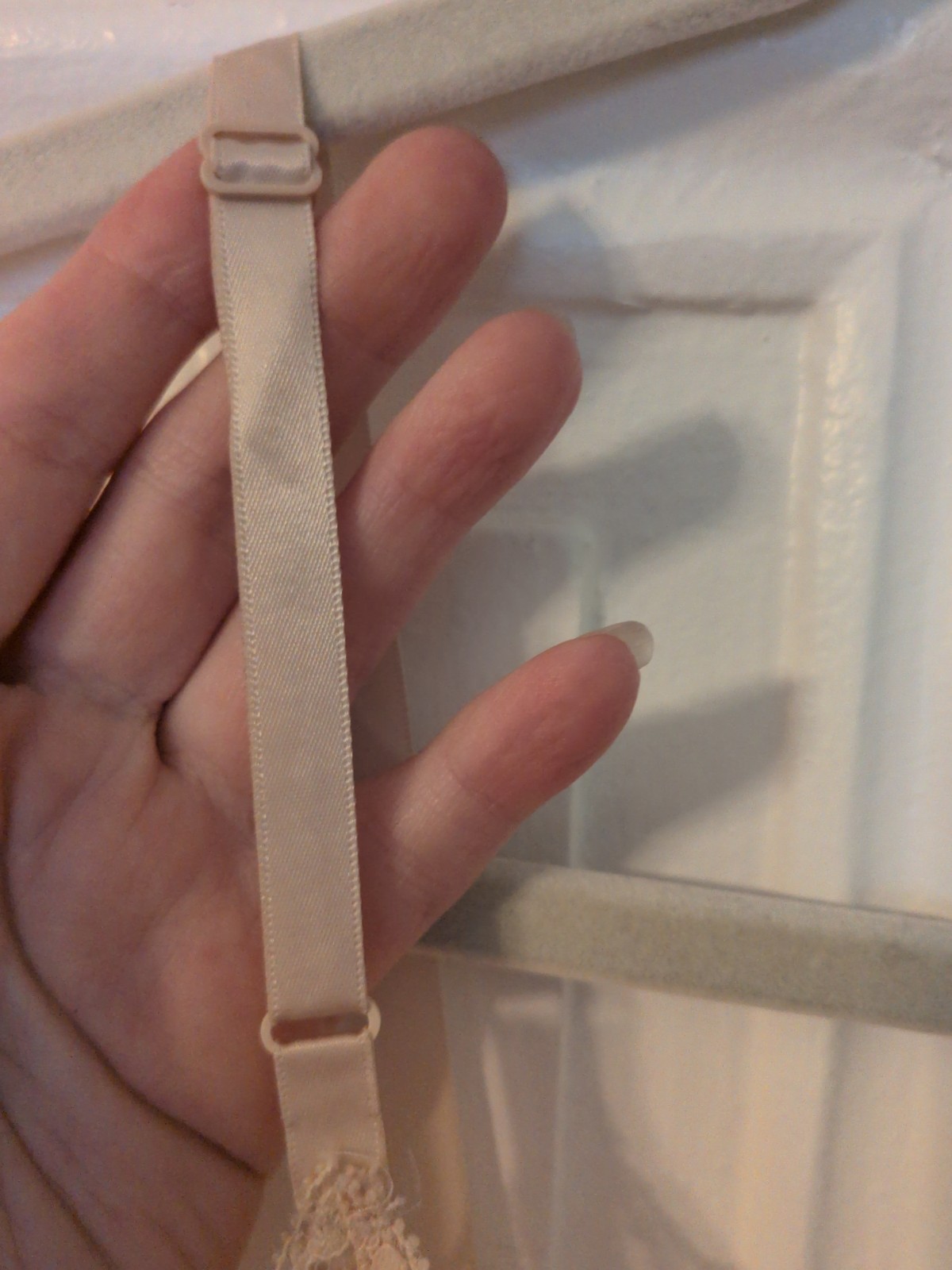 Vintage Vasaerette Beige Nylon Midi Slip Dress 34 F S/M Stretch Adjustable Strap