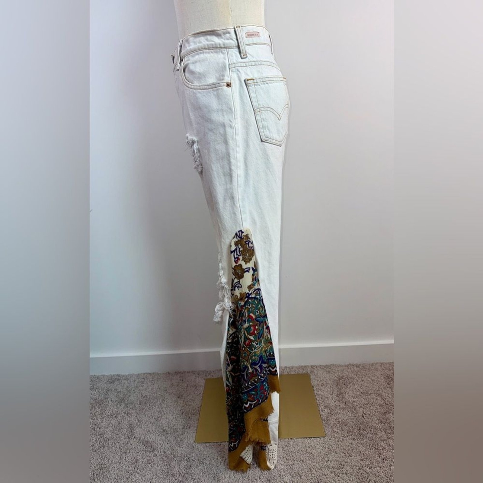 VINTAGE MORGAN FACTORY LEVI’S 551 upcycled custom JEANS 6