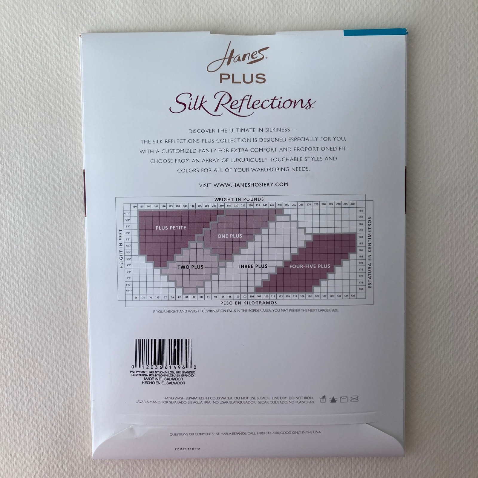 VTG Hanes Silk Reflections Plus Sheer ControlTop Enhanced Toe Pantyhose 00P16NIP