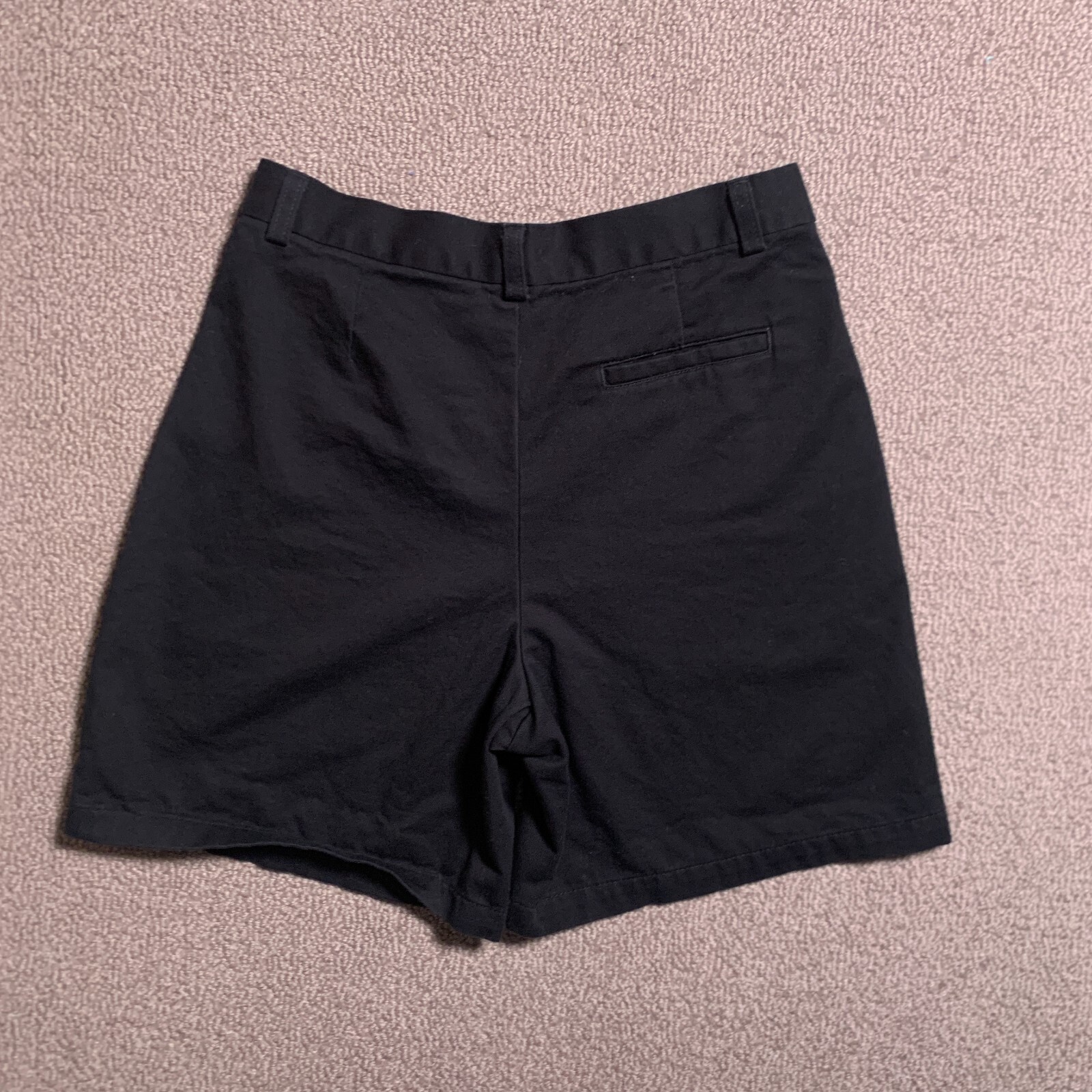 Vintage Shorts Dockers Women 6 Stain Defender Black High Rise Pleated