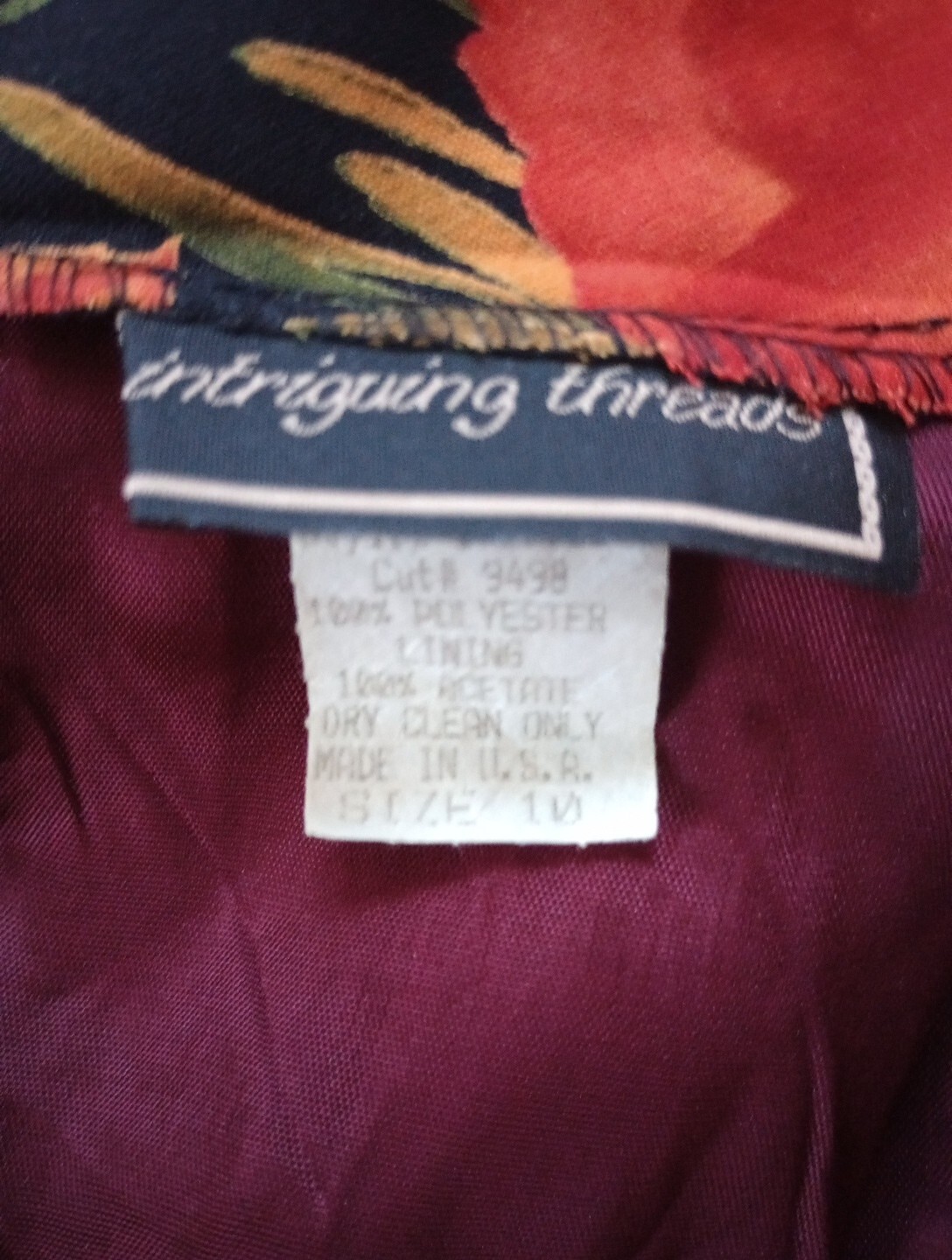 Intriguing Threads Fall Pattern Faux Wrap Long Skirt Women’s Size 10