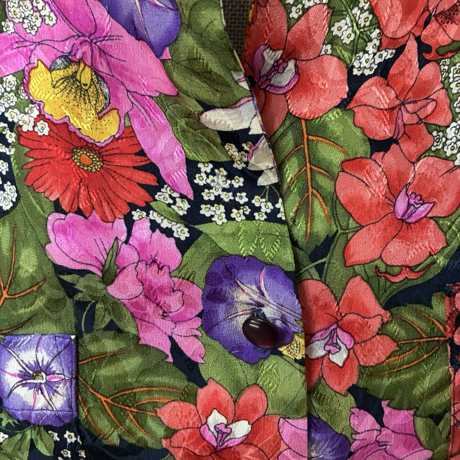 VTG Neiman Marcus 100% silk flowery maxi pleated dress, 6 runs small