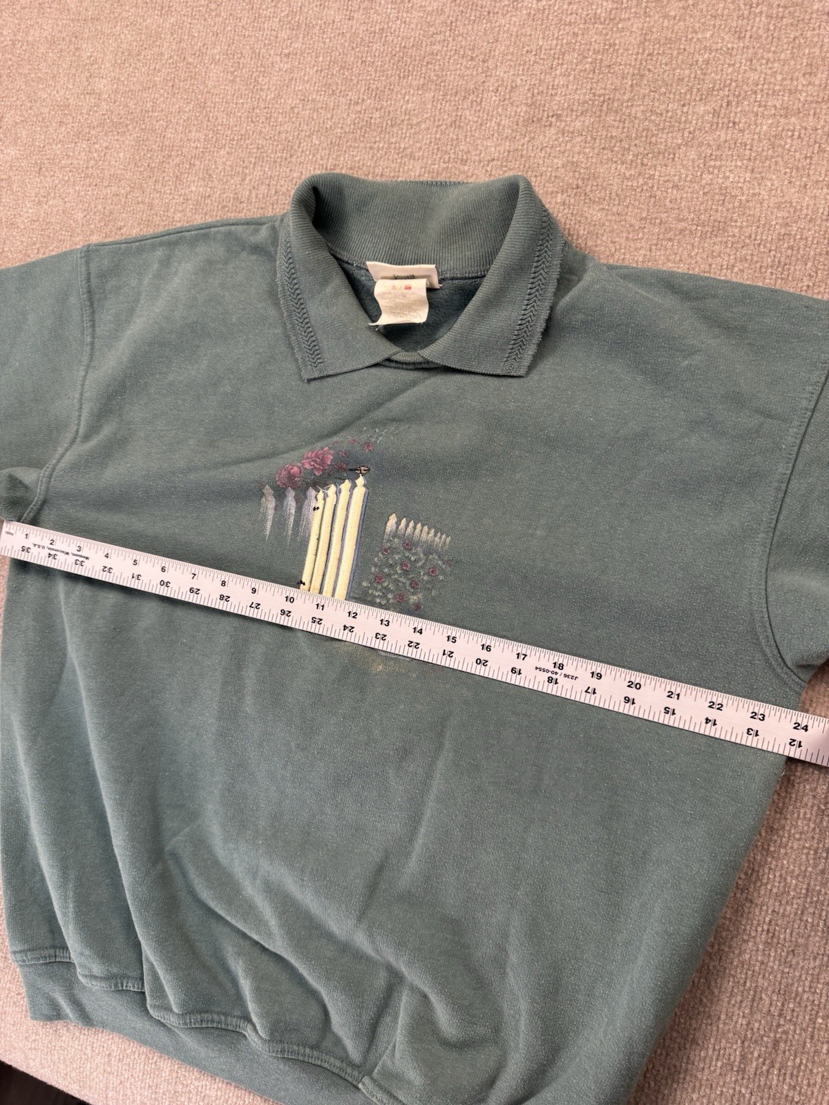 VTG 90s Northern Reflections Gardening Flowers Bees Collar Crewneck Sweatshirt-L