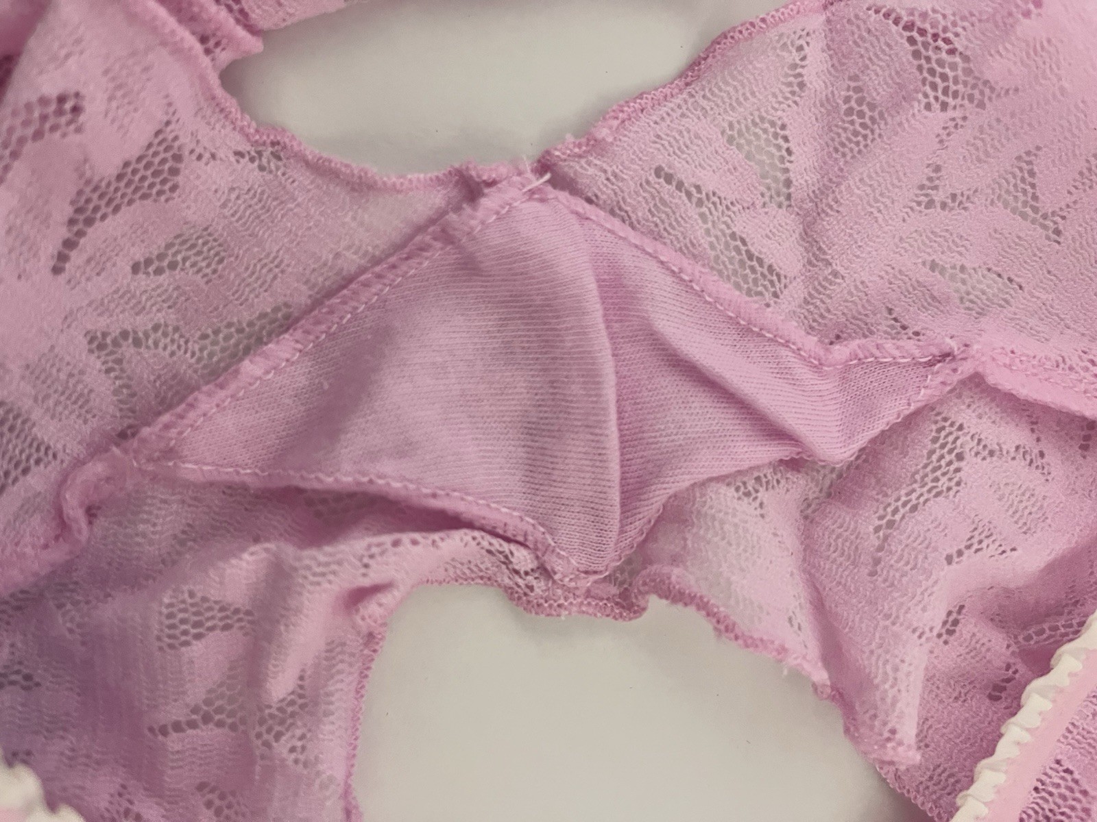 Lace See Thru Boyleg Boy shorts Fruit of Loom NWT Pink Orchid Lacy Panties 7 M