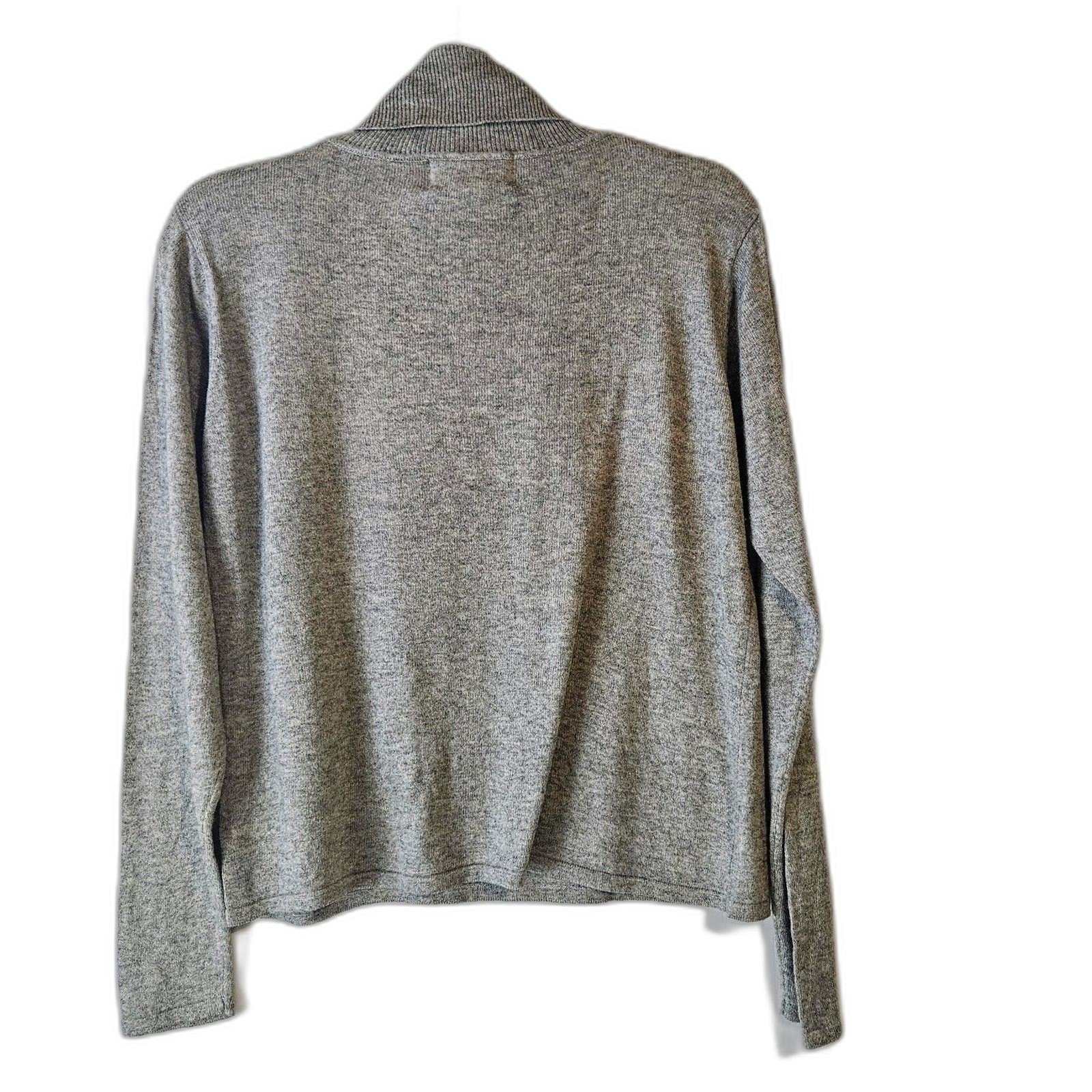 VTG Oleg Cassini Silk Cashmere Turtle Neck Fine Knit Sweater Modern Medium