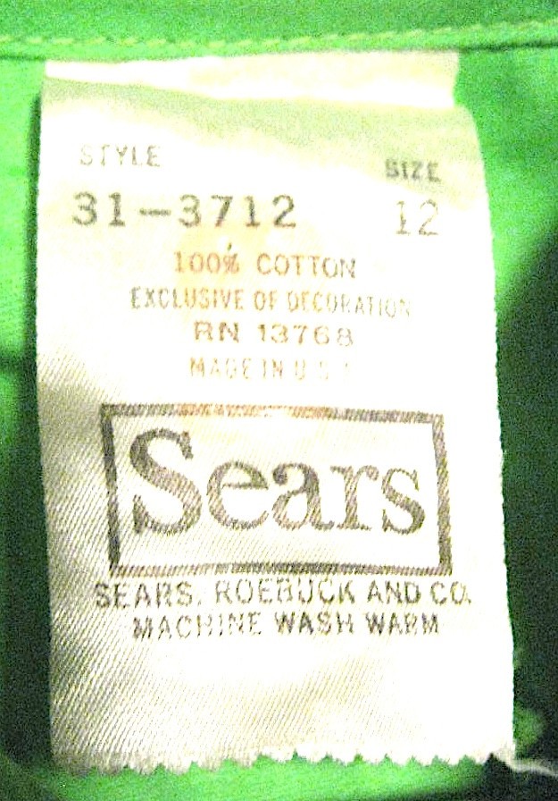Sears Zip & Dash Culotte Romper Green – Vintage 1970s NWT Deadstock