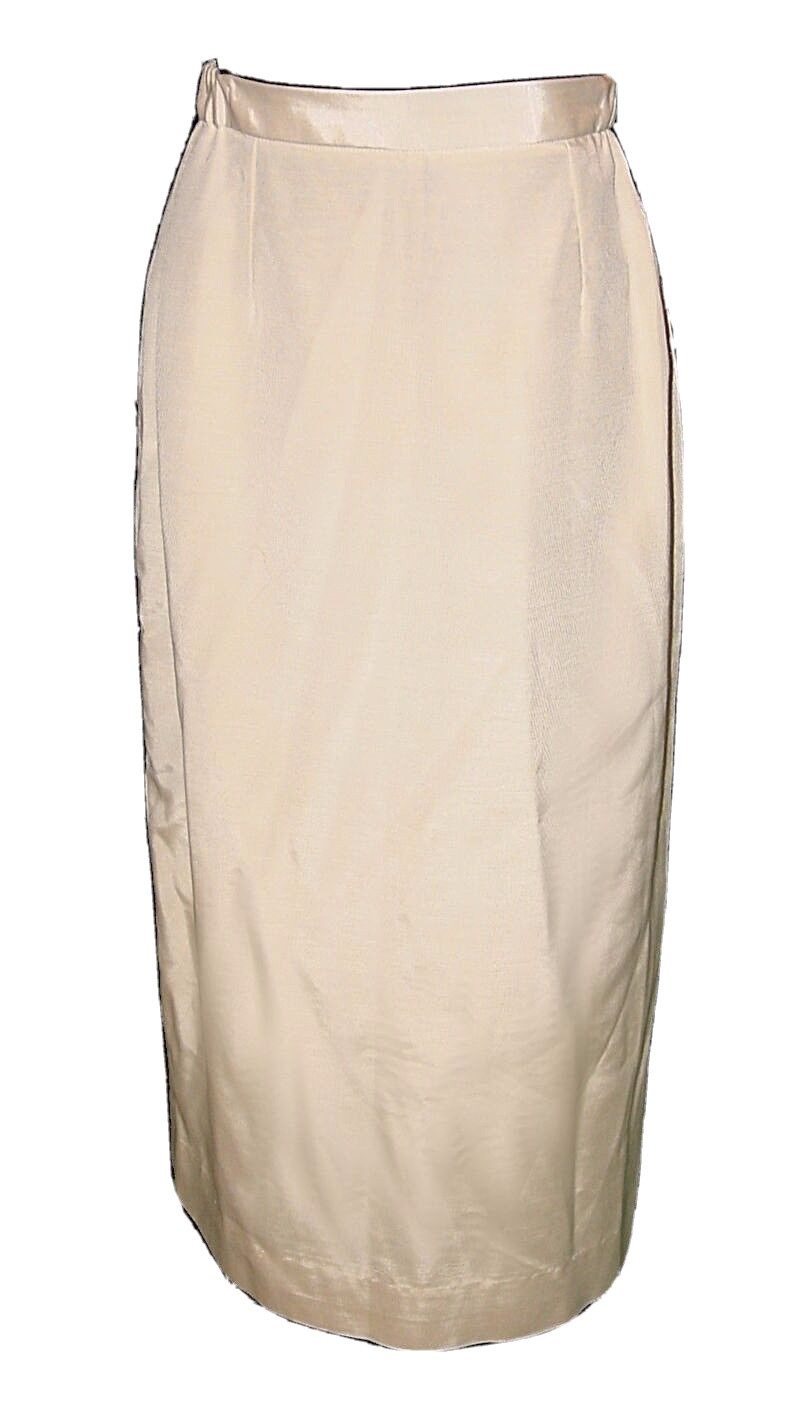 Wedding Suit, Vintage 1970s?, Blazer & Skirt Ivory Lace Beads Sequins, L