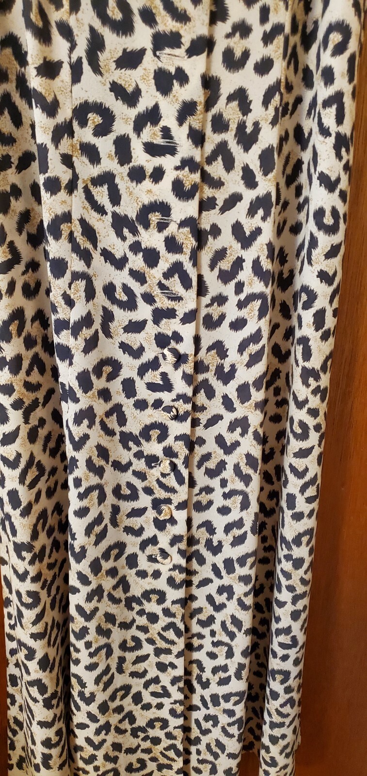 WOMENS VINTAGE DW3 FOR DAVID WARREN LEOPARD PRINT DRESS – SIZE 10