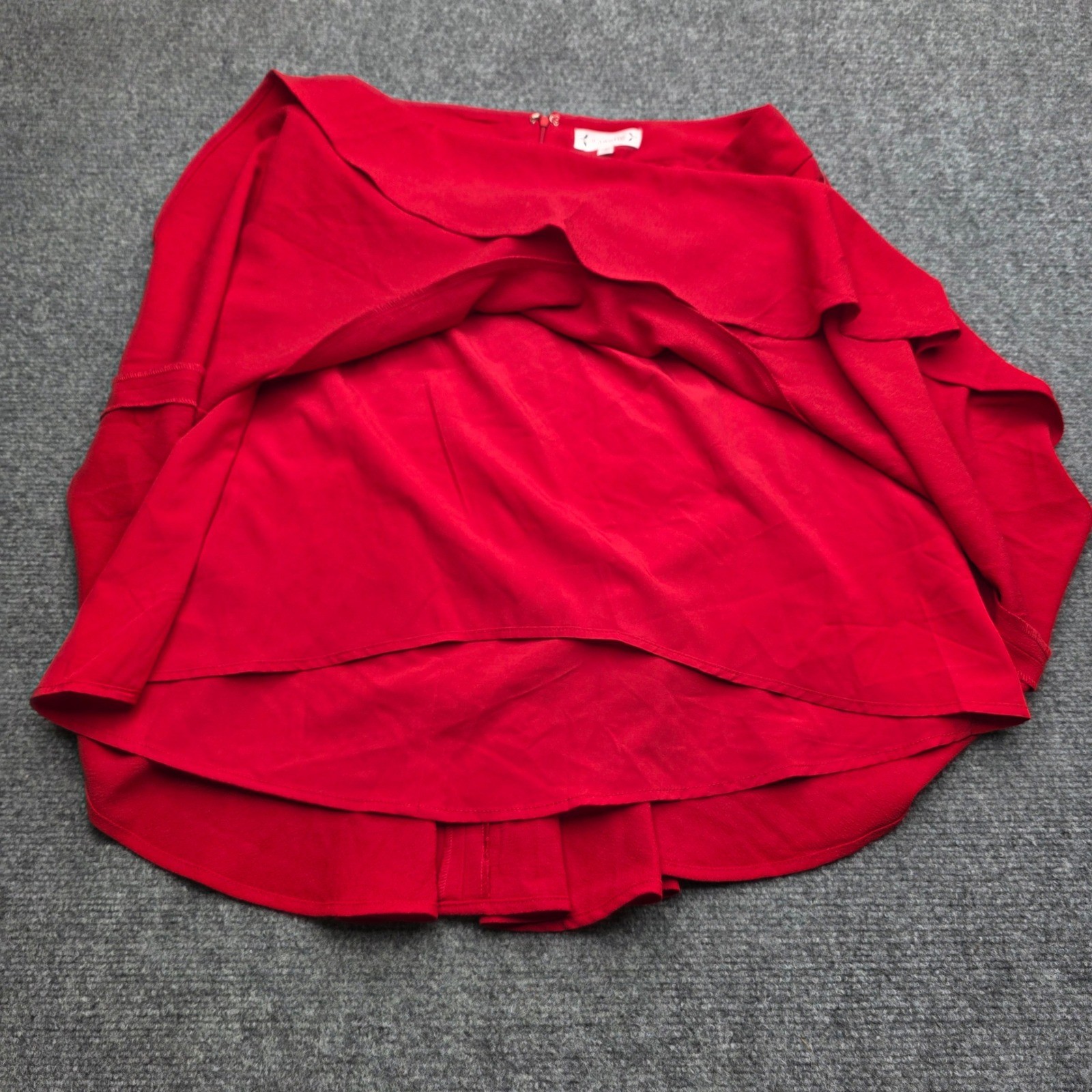 Nanette Lepore Red Riding Hood Rich Romantics Skirt Red Flounce Mini Size 14 NEW