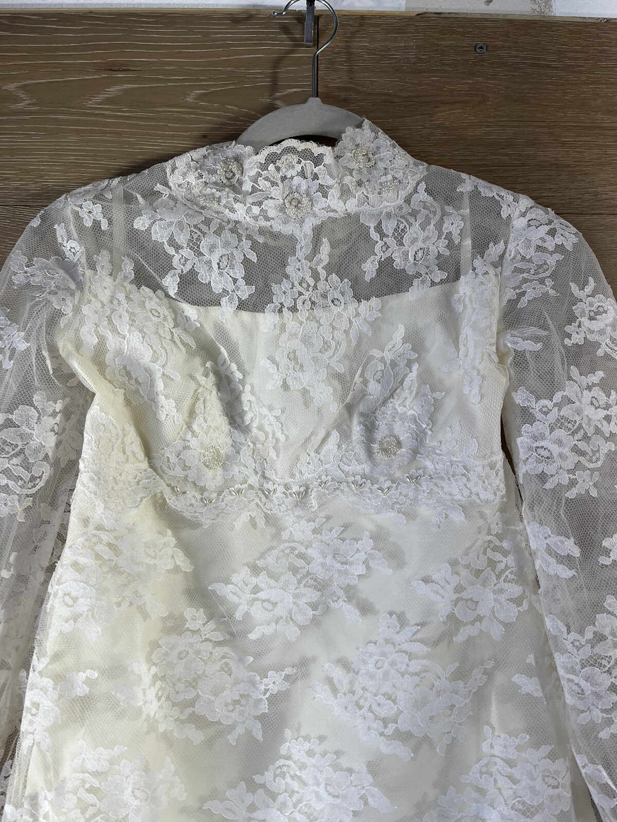 Wedding Dress Alfred Angelo Original by Edythe Vincent Vtg 60s Size 7