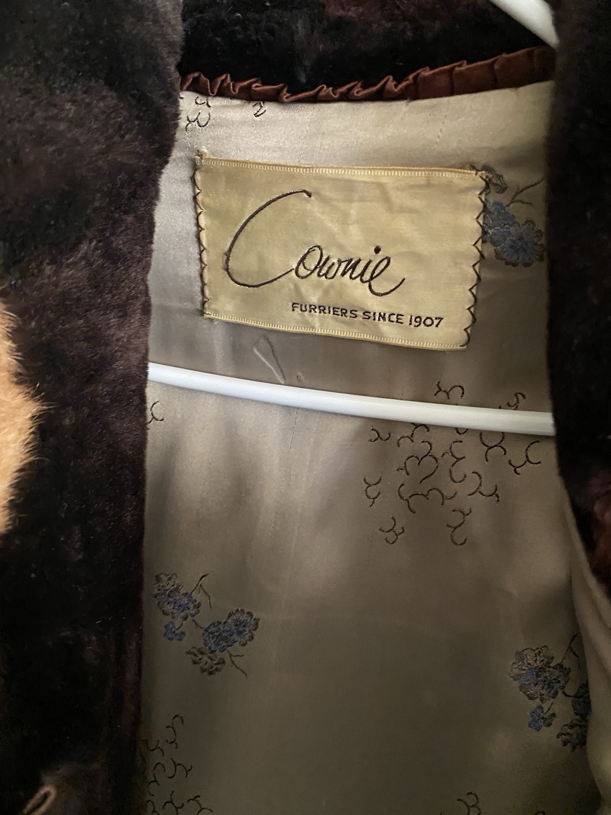 Vintage Nelson Royal Star Mouton Lamb Fur Stroller Mahogany Brown FLA Fox Mink