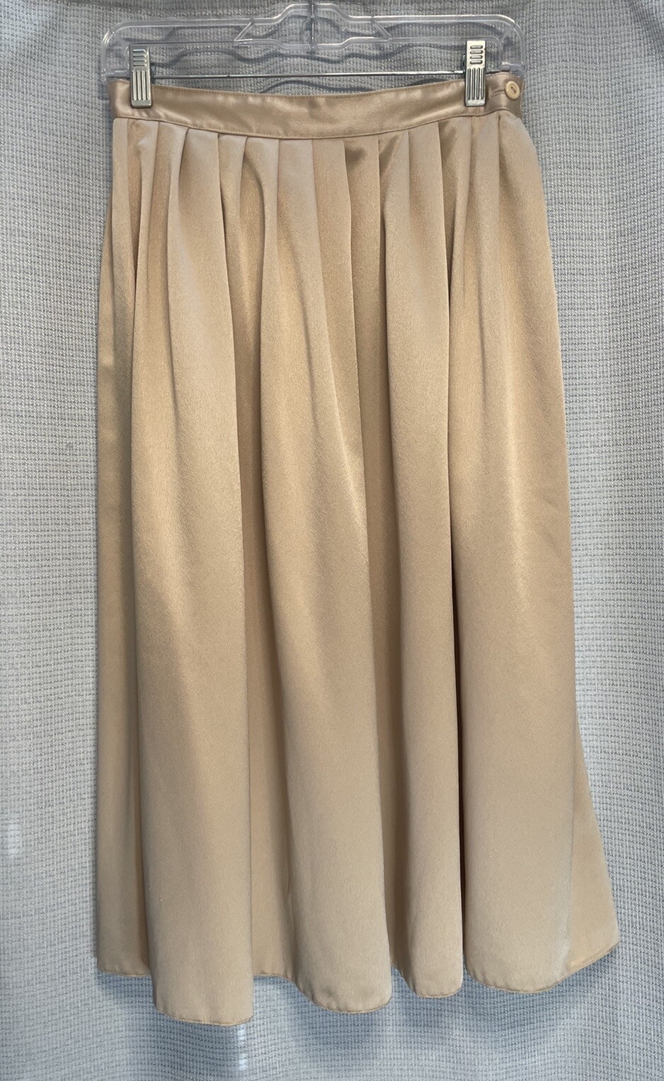 Vtg Caron Chicago Slip Skirt Camisole Blouse Top Sz 10 Champagne Gold USA Made