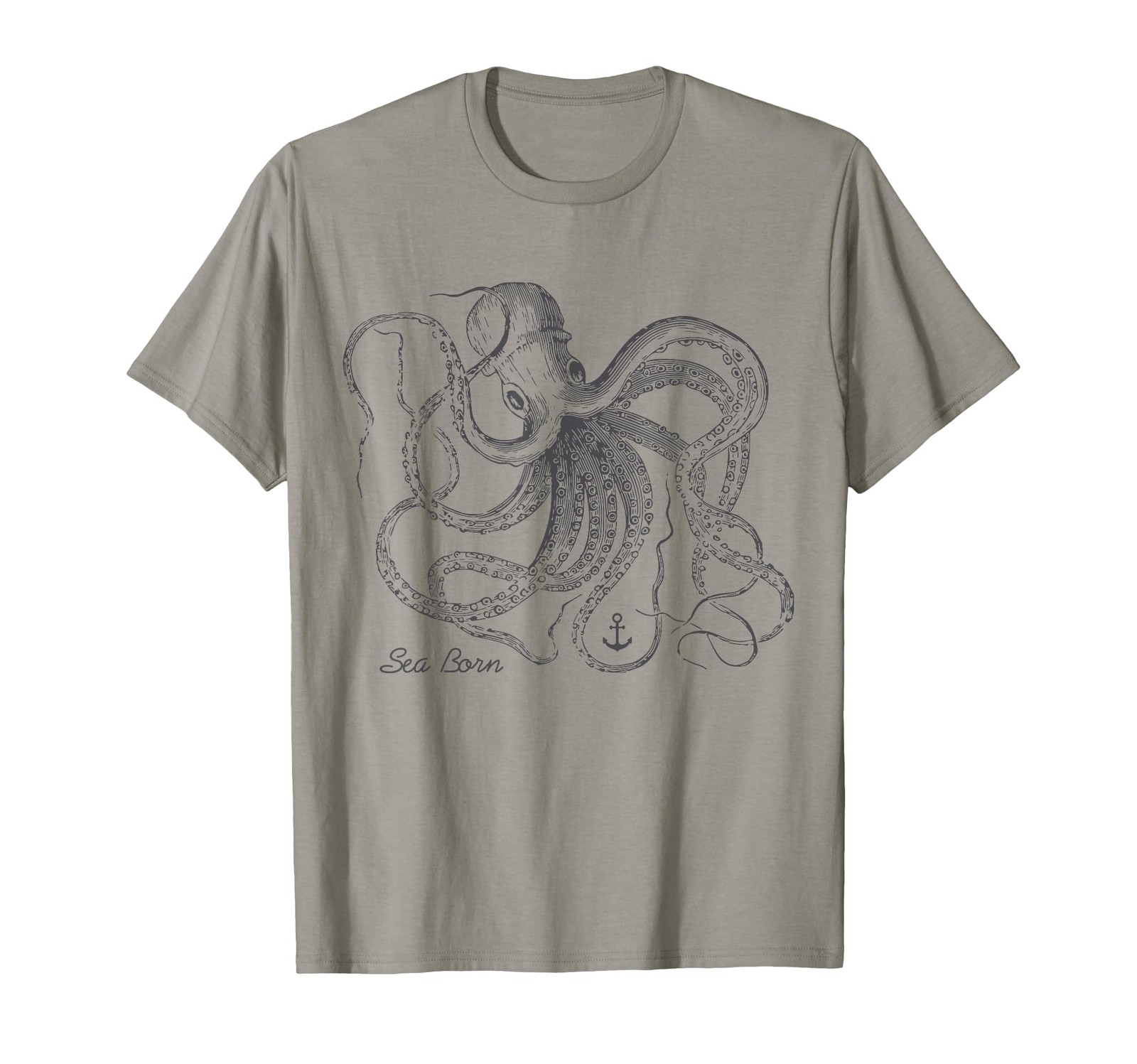 Vintage Black Octopus Marine Biologist Ocean Sea Life T-Shirt Small,