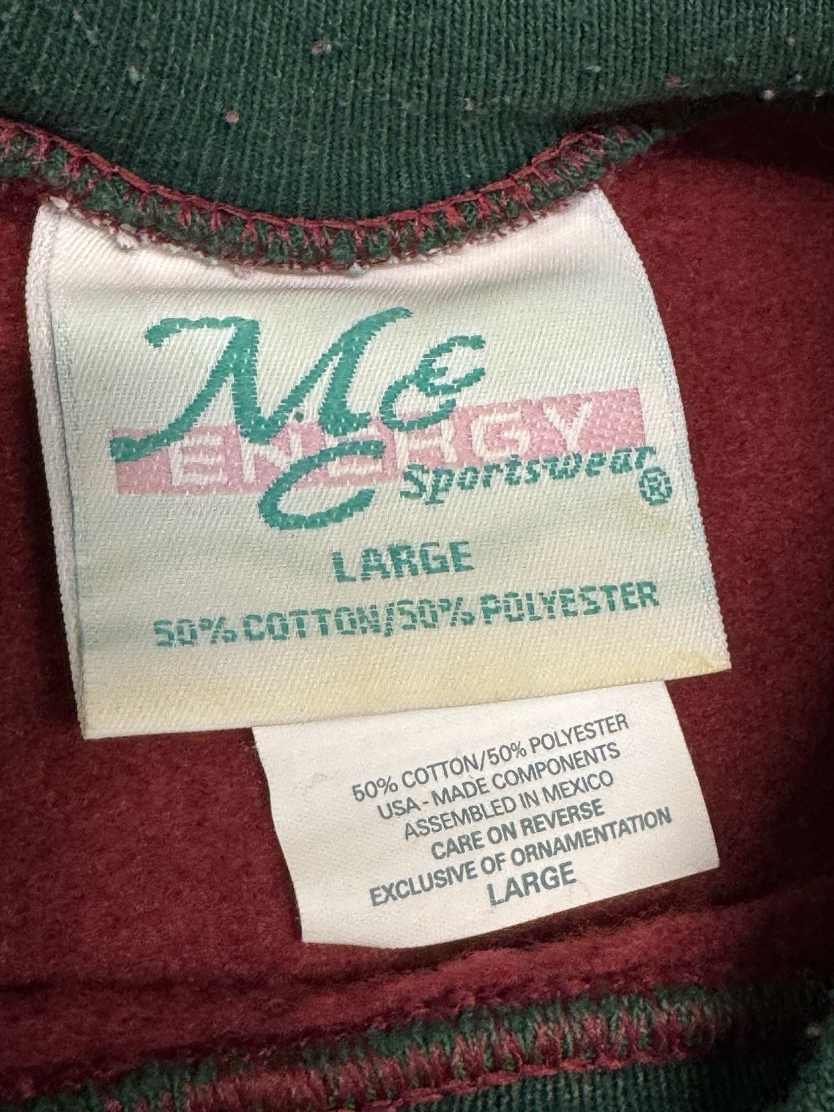 Vintage MC Energy Maroon Large Teddy Bears Love is Being A Grandma Sweatshirt