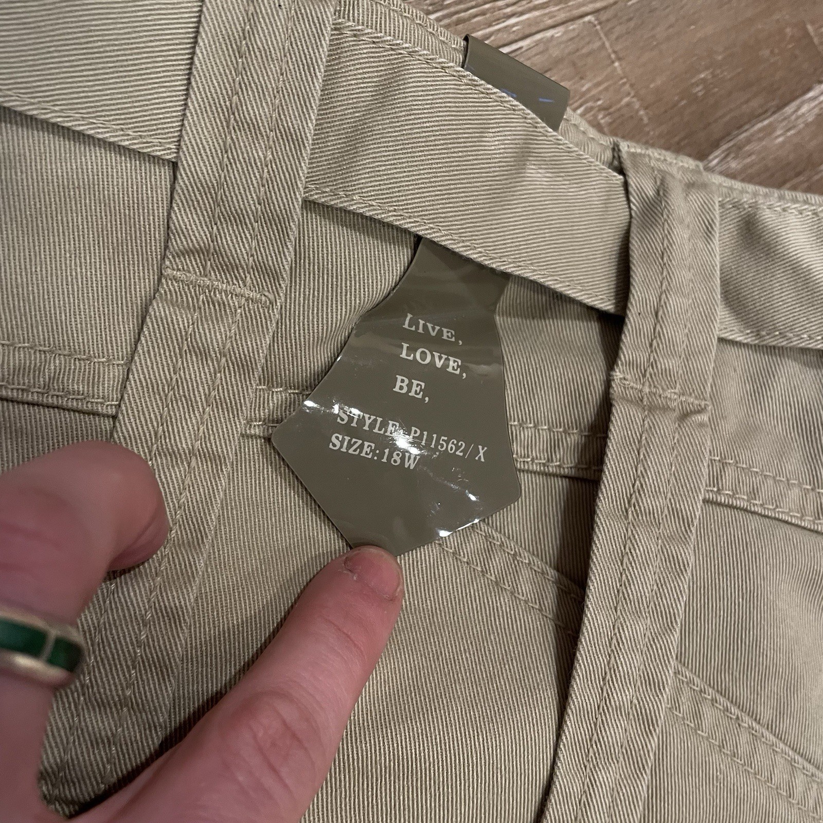18W Crest NOS Y2K 9 Pocket Khaki Cargo Pants NWT Parachute 1X Deadstock Vintage