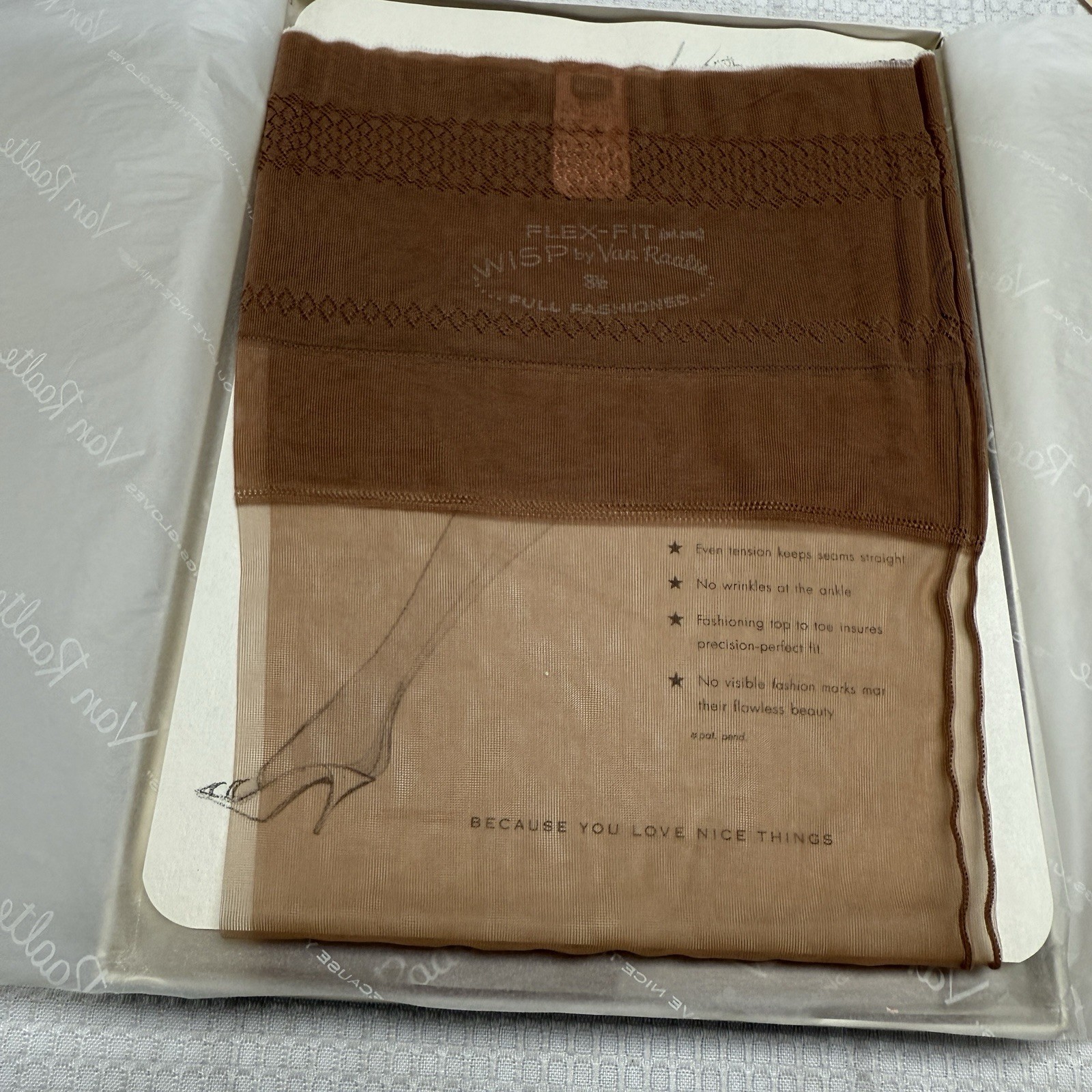 6 Vtg 50s Van Raalte Wisp 15 Highlight 8.5M Nylon Stockings Seams New 2 Boxes