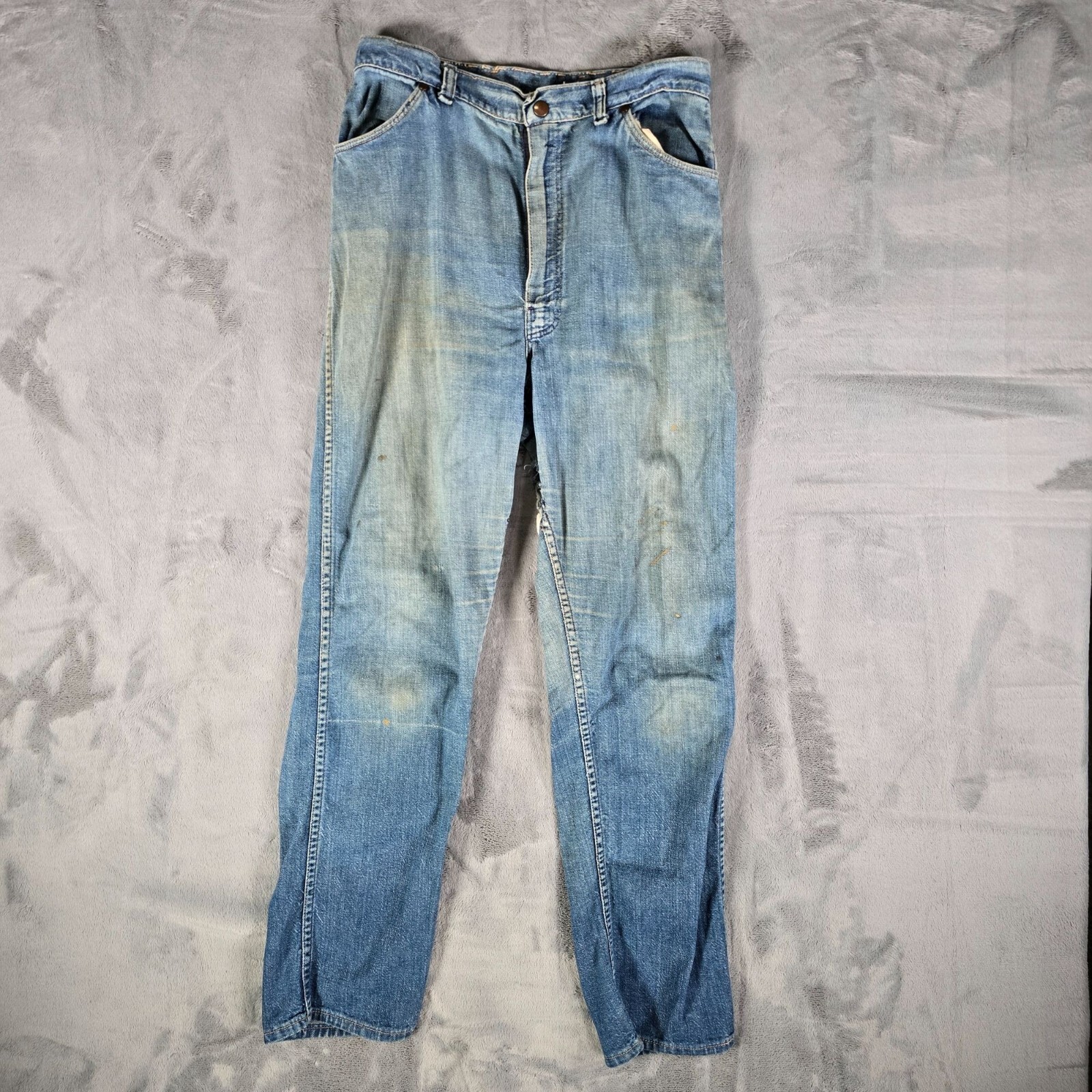 Vintage 1950s Blue Bell Wrangler Misses Thrashed/Destroyed Denim Jeans (29×28)