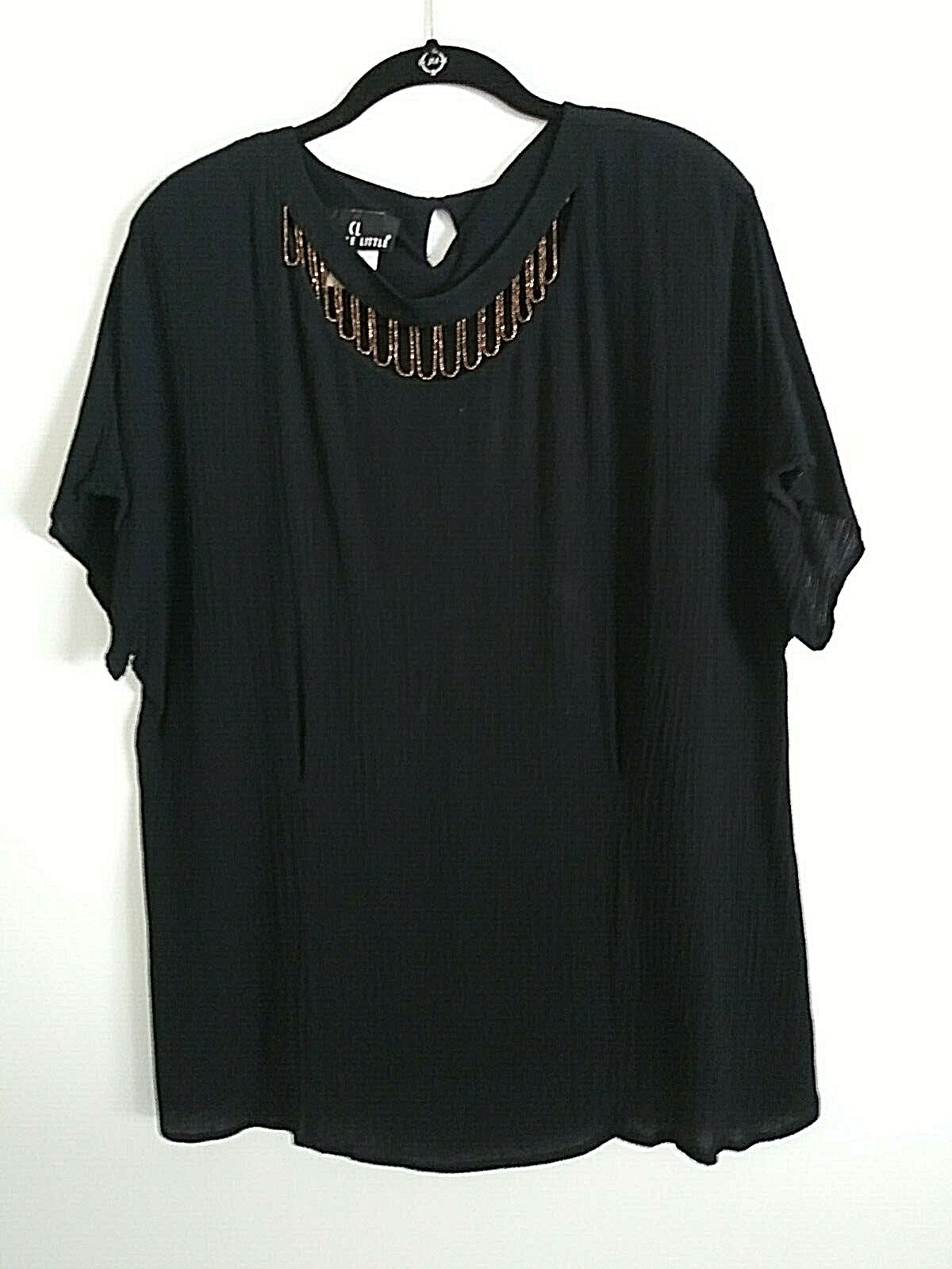 Carole Little Vintage 100% Rayon Fabric from Germany Blouse, Made in The USA