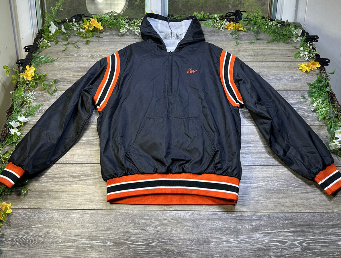 Waterloo Indians High School Satin Varsity Jacket Hooded Medium Vintage USA Made