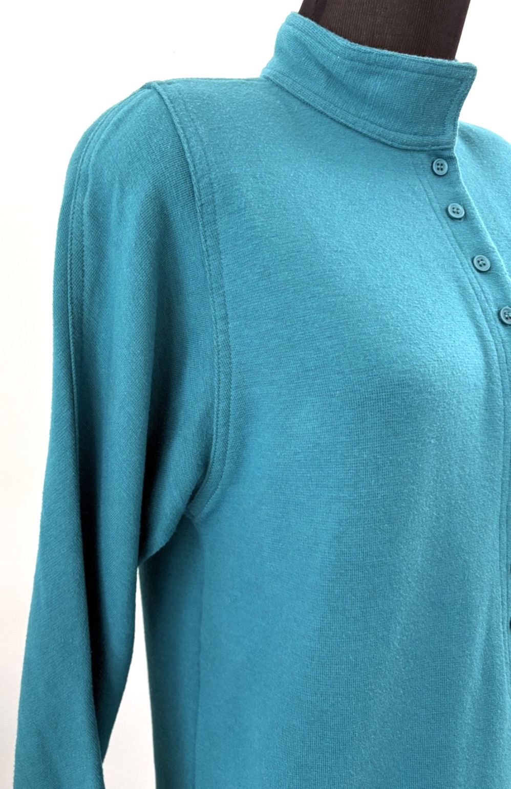 Vintage Alain Toussaint Teal Hue Shift Silhouette Dress