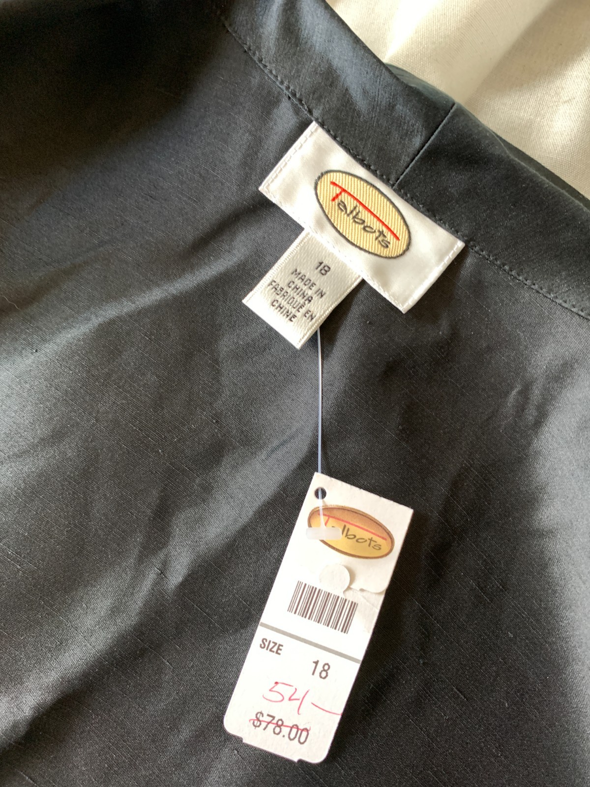 Vintage silk Talbots sleeveless black wrap top NWT size 18 Classic Elegance