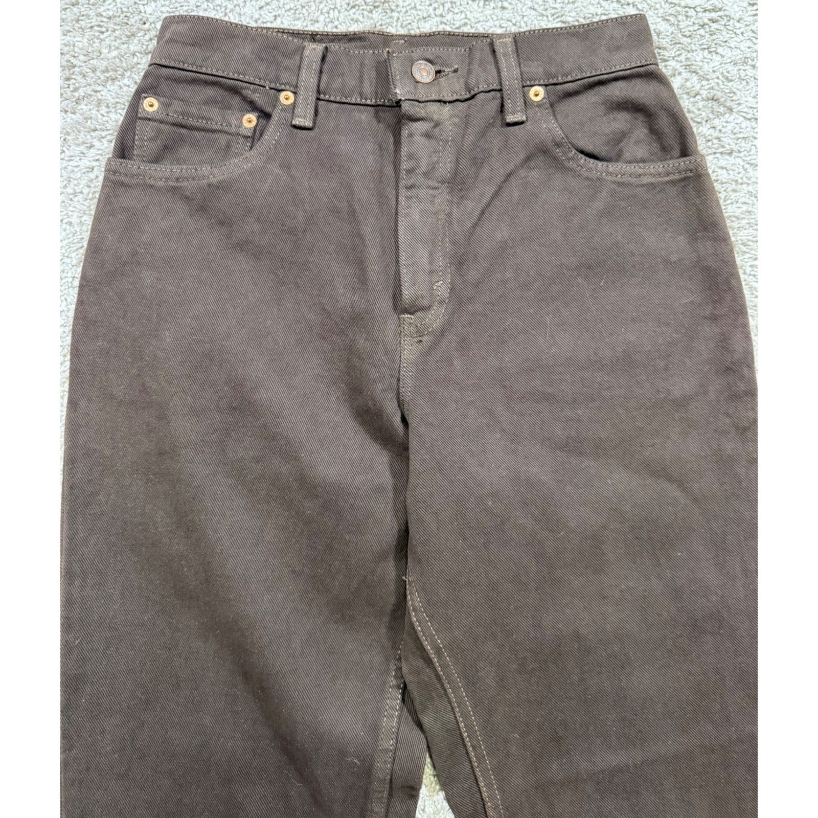 Womens VTG Levi’s 551 Brown Relaxed Fit Jeans USA Deadstock High Rise NWT 6 MED