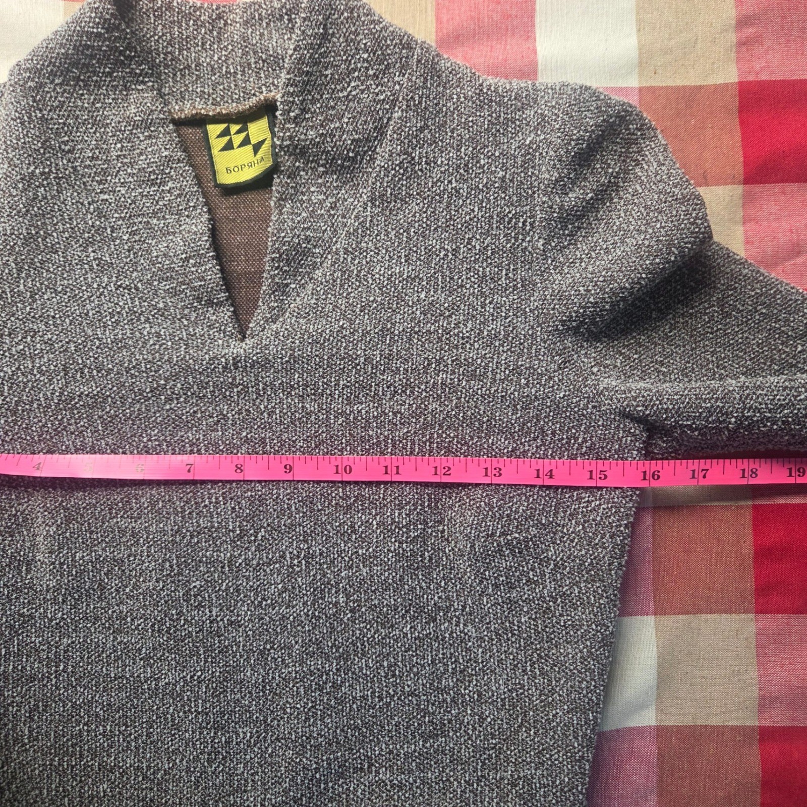Vintage Lagenlook Brown Wool Knit Dress Made in Europe Artsy Marled Cottagecore