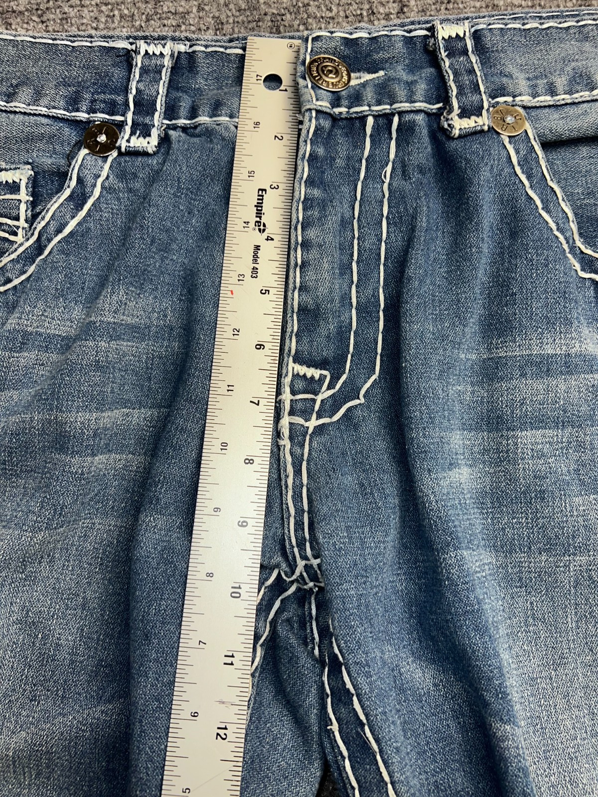 True Religion Billy Super T Jeans Womens 28X30 USA Made Y2K Dark Wash