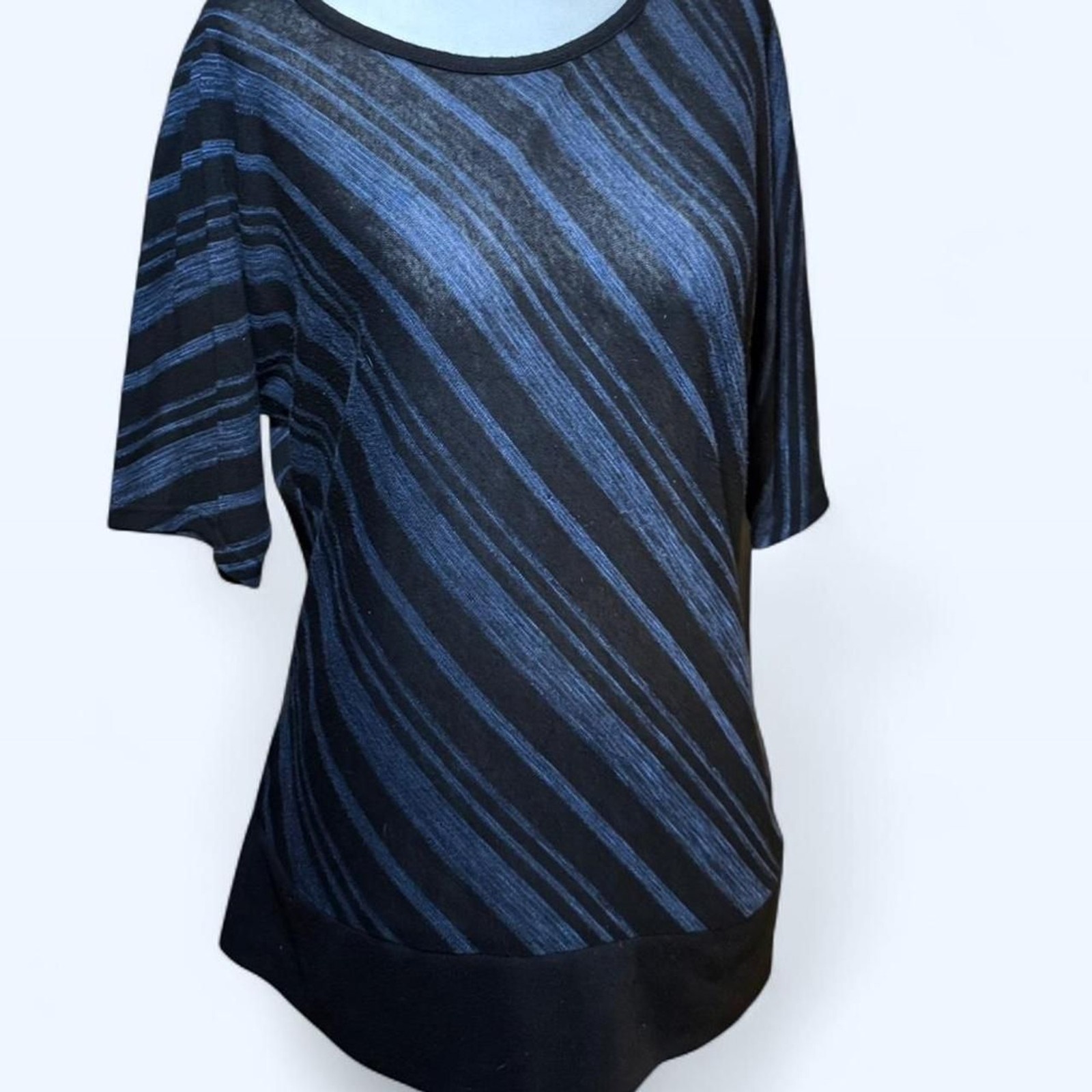 AB Studio Women’s Blue and Black Blouse