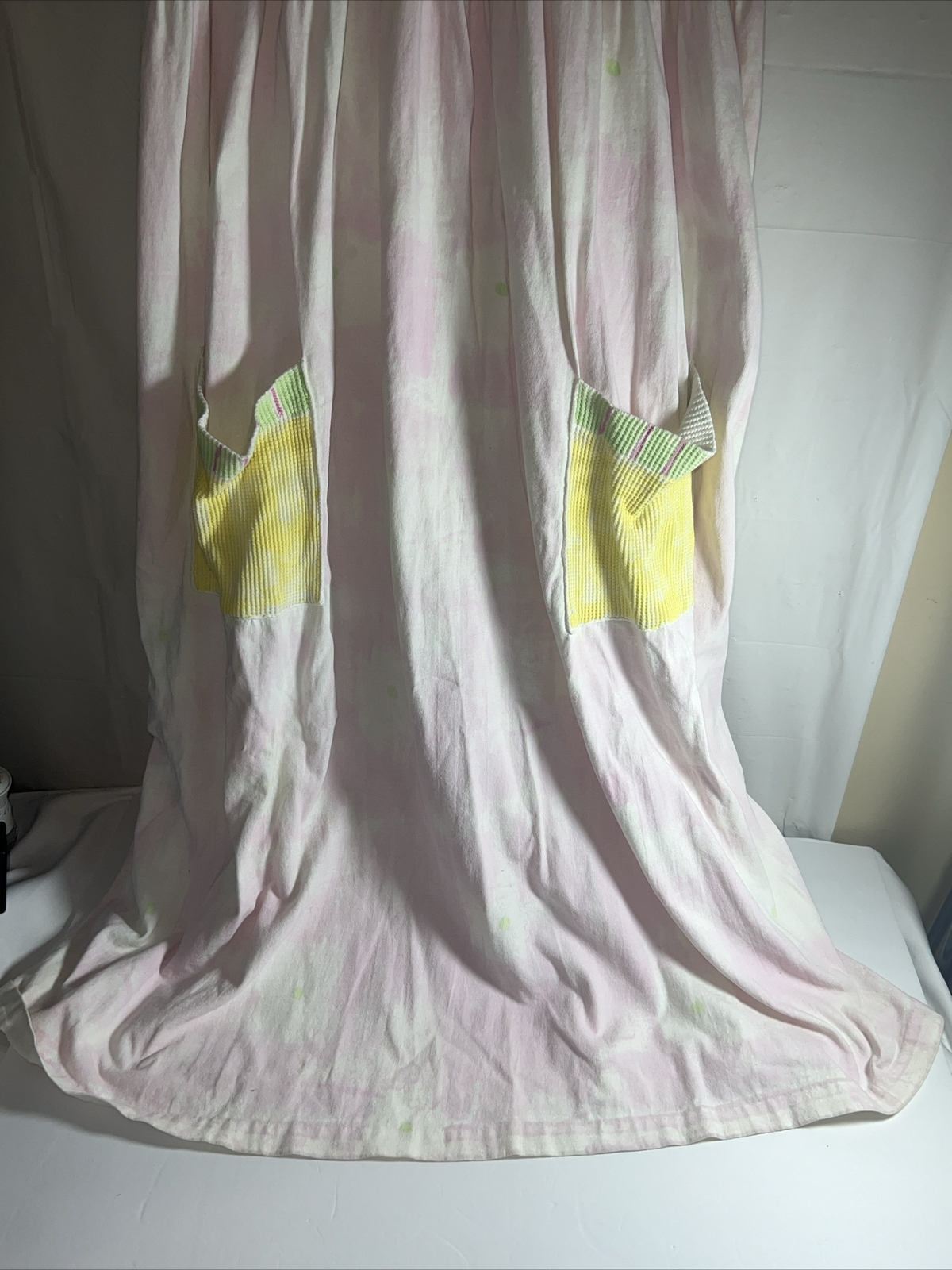 Vintage Handpainted Campers Size Large Art To Wear Colorful Cotton Sail Boat