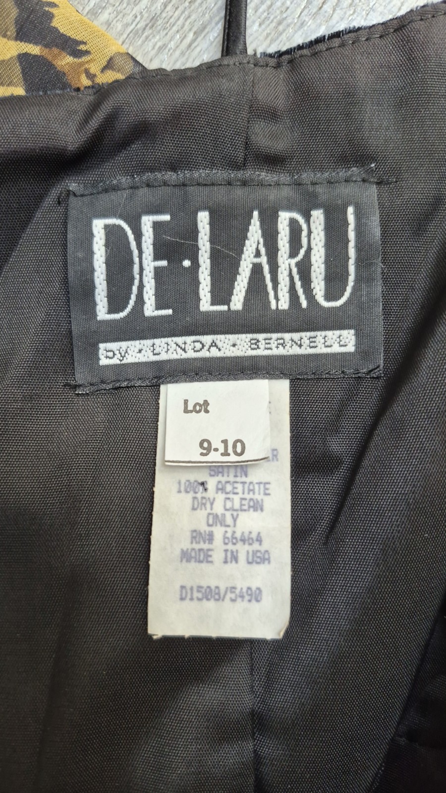 Vintage De Laru By Linda Bernell Velvet & Animal print Full Skirt Dress – Size M
