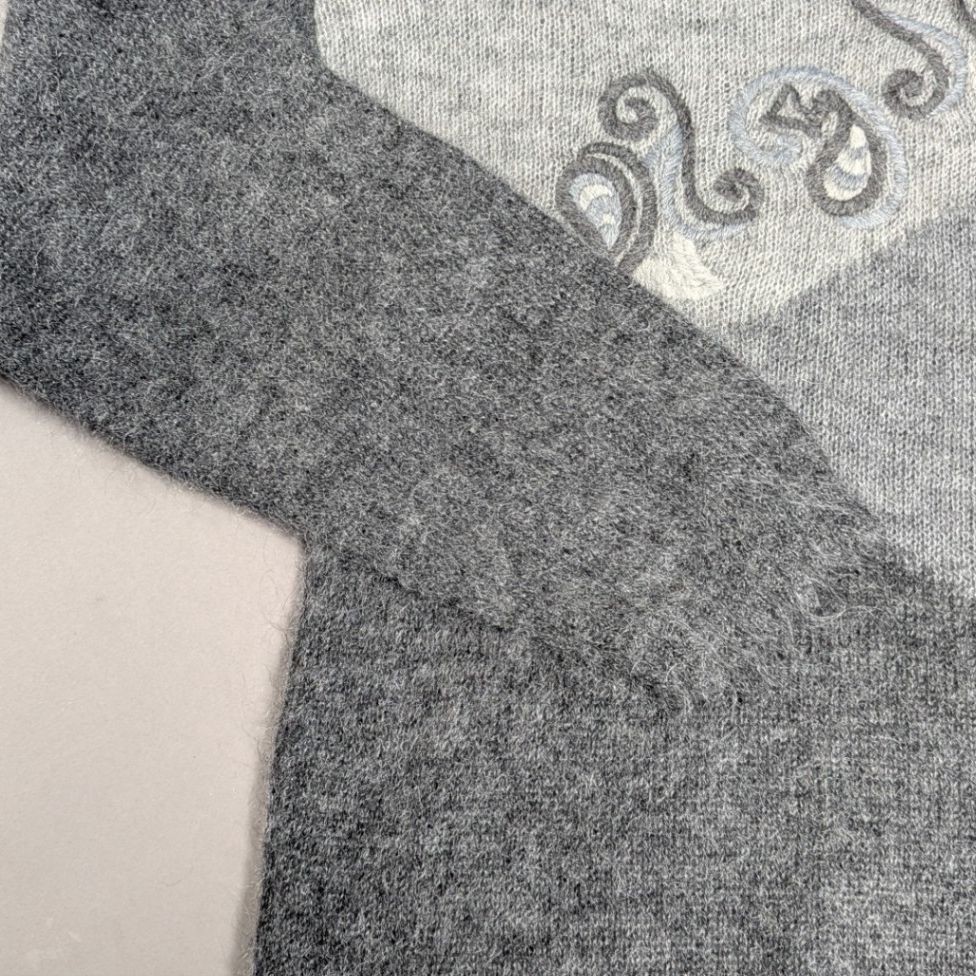 Vintage Amourelle Pullover Jumper — Mohair — Grey — Size M