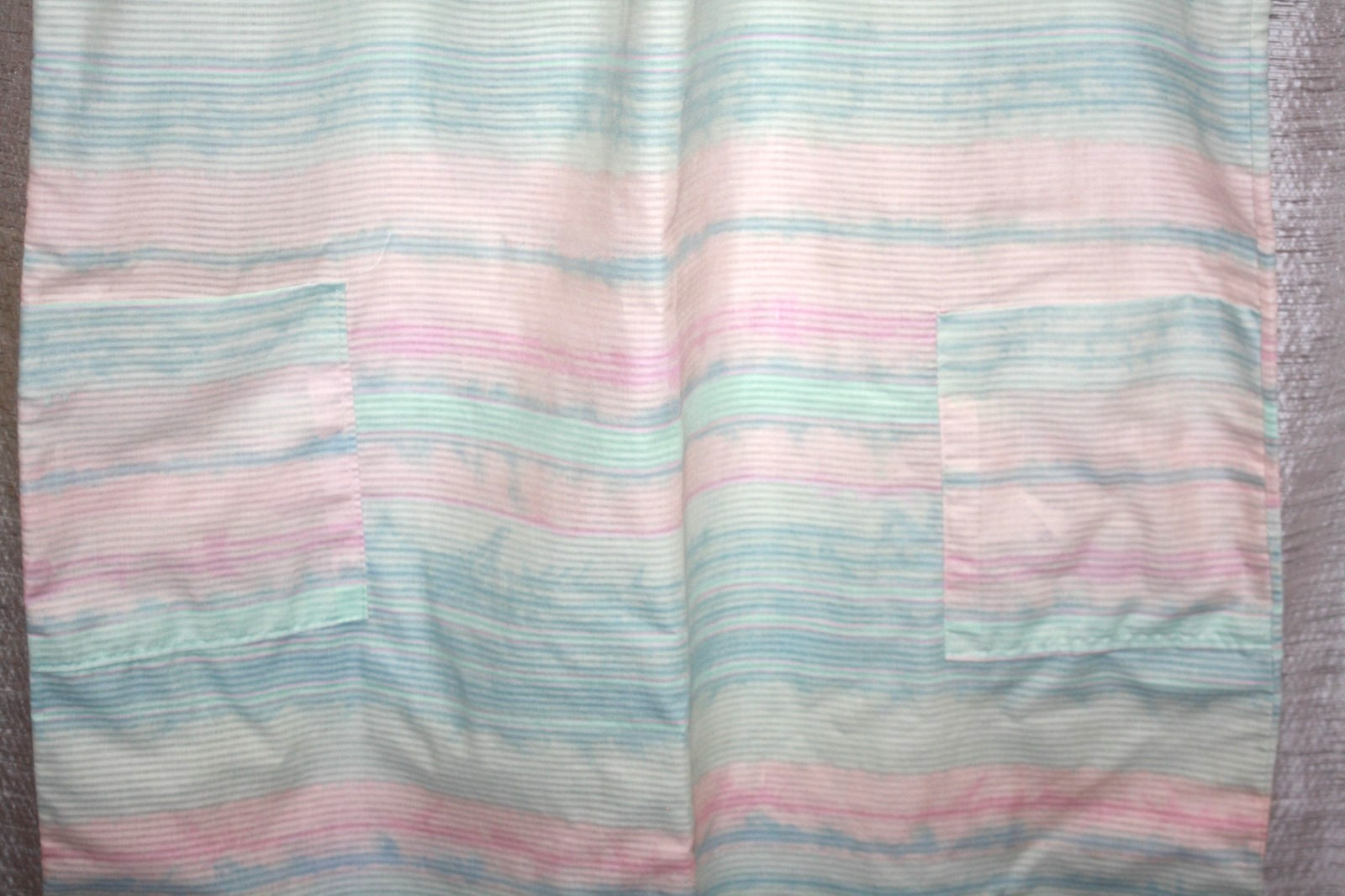 Women’s Muumuu Housedress Lounger Duster w 2 Pockets Vintage sz L 21.5″x39″ NWOT