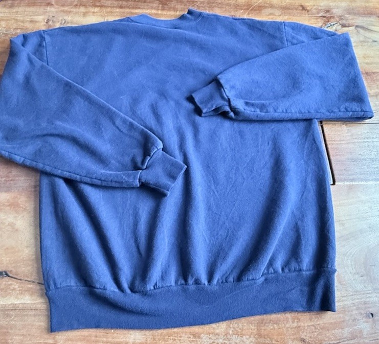 Vintage Navy Blue Appliqué Gems Horse Jerzees Large Crewneck Sweatshirt 90’s