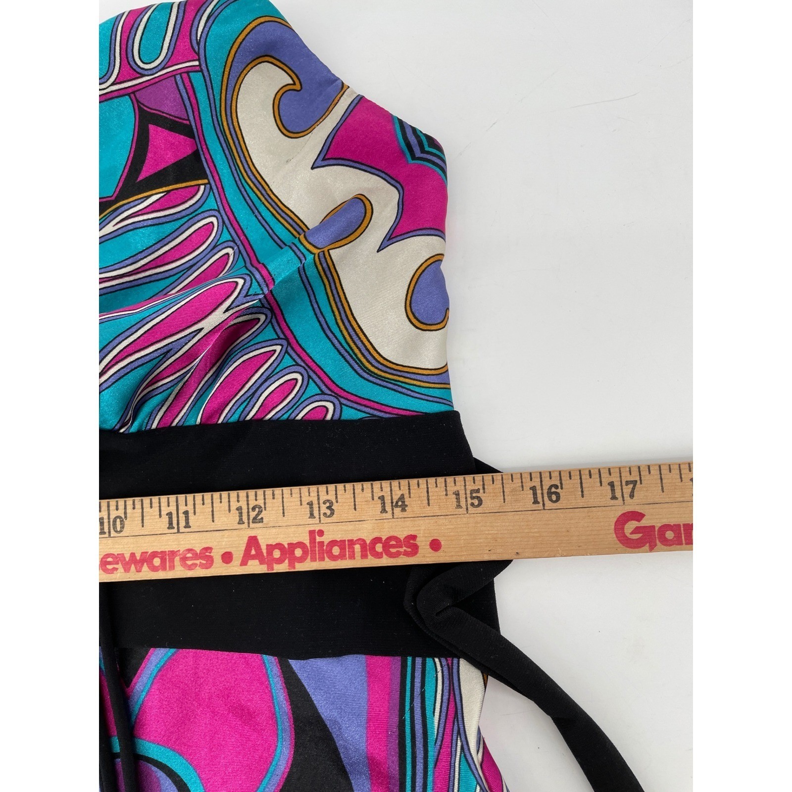 Vintage Halter Top Women Large Y2K Psychedelic Hippie Retro Festival