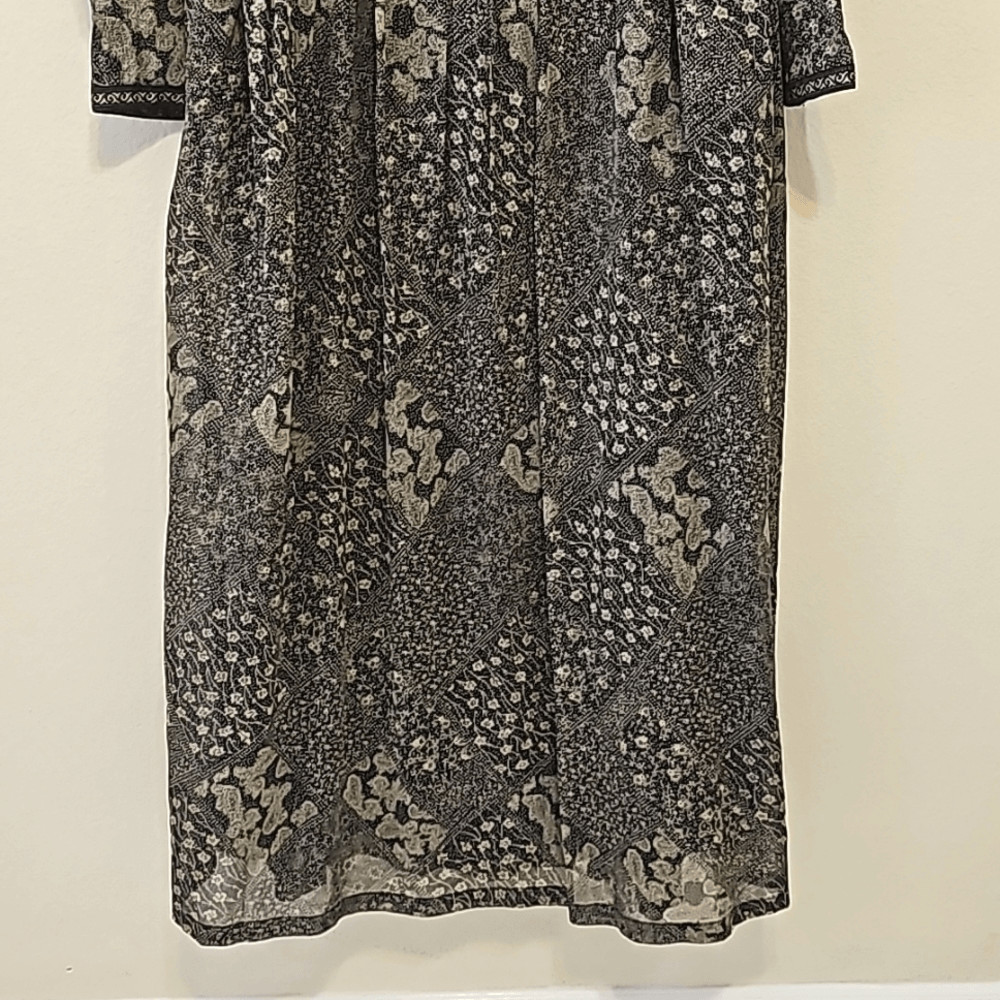 Vintage Sarah Elizabeth black maxi Prairie dress size 12