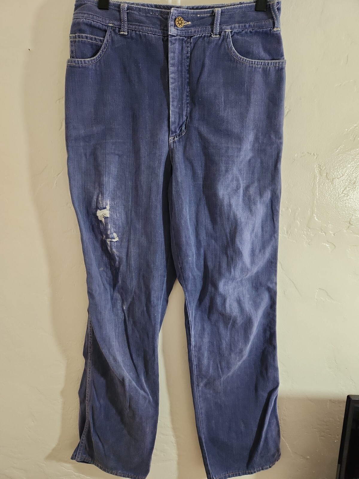 vintage 1970 s denim womens jeans sears cotton sz 14 tall